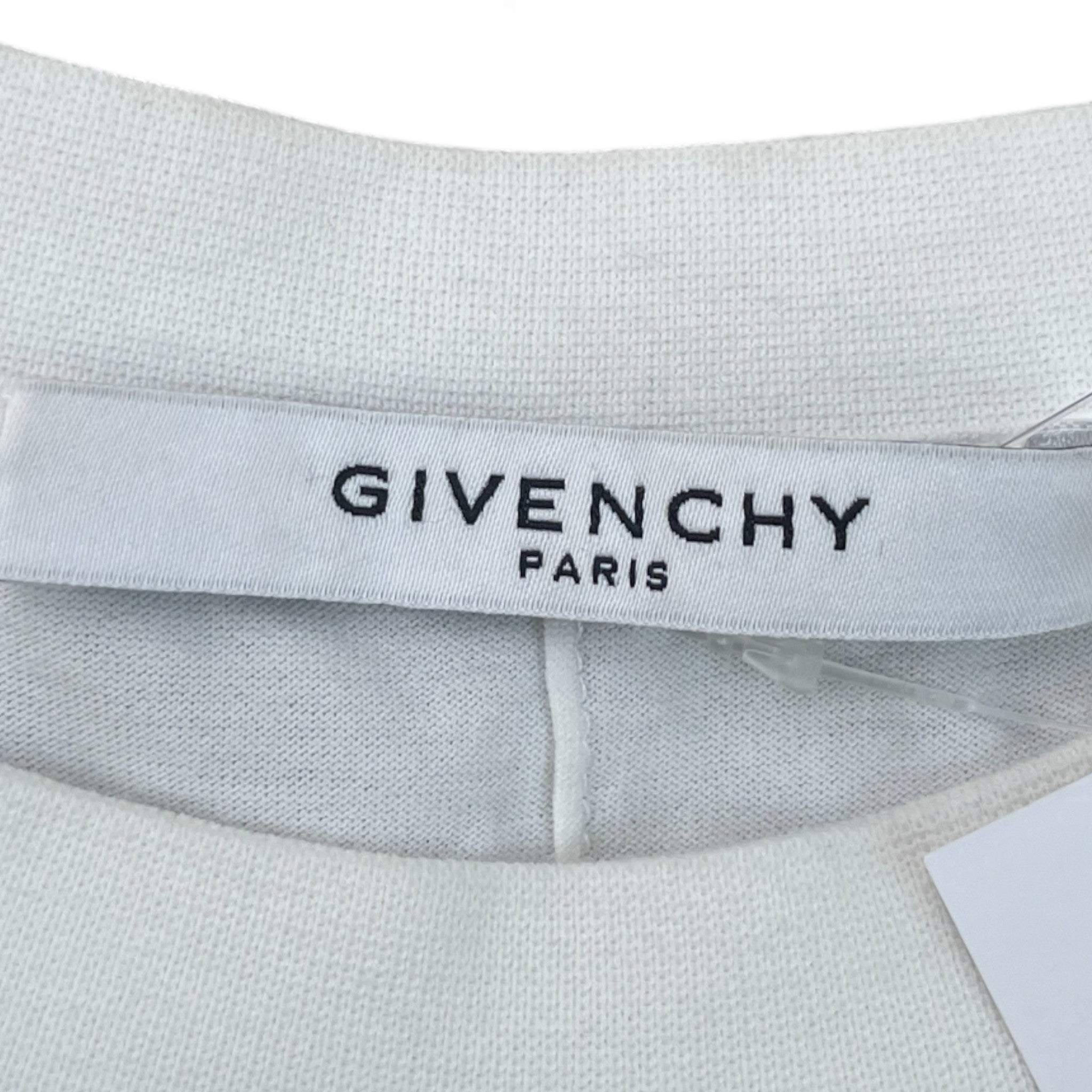 Men's Distressed Logo Print T-Shirt White Size M