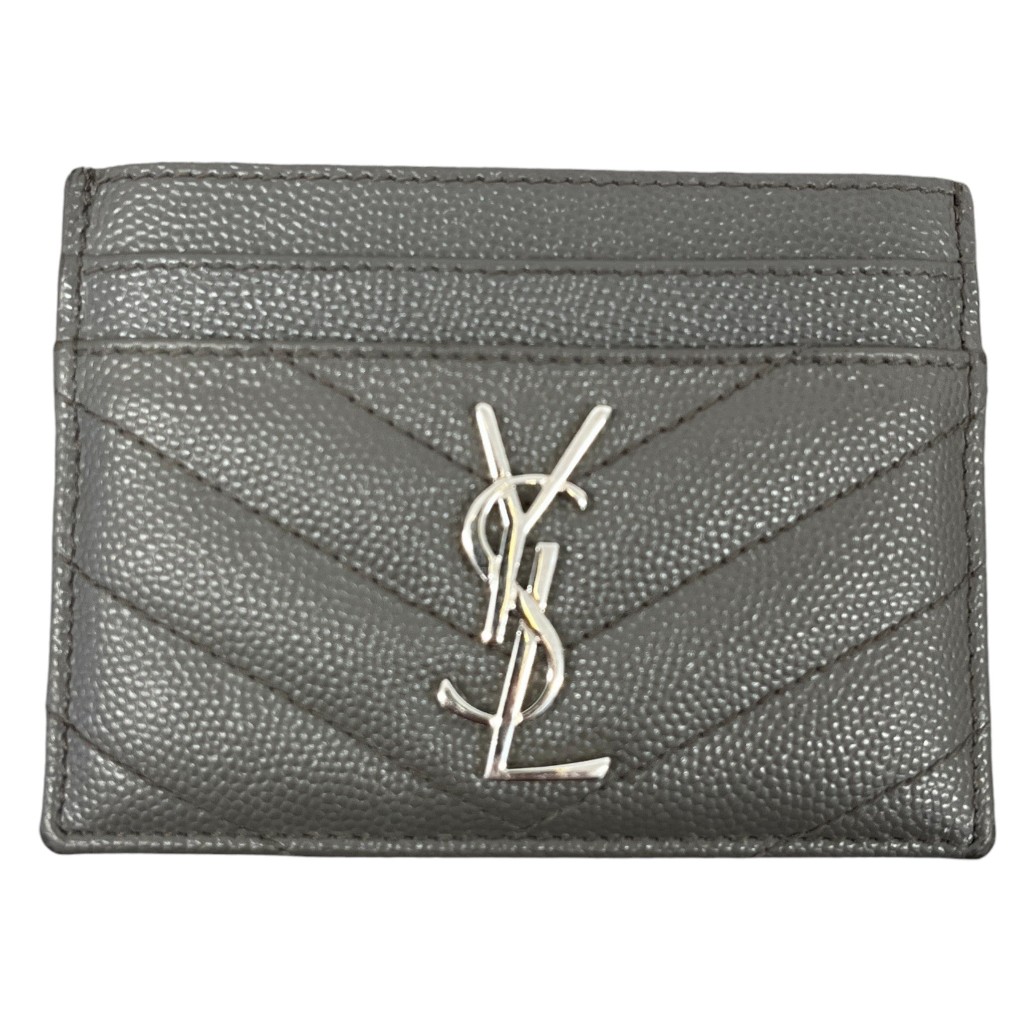 Women's Cassandre Matelassé Card Holder Grey