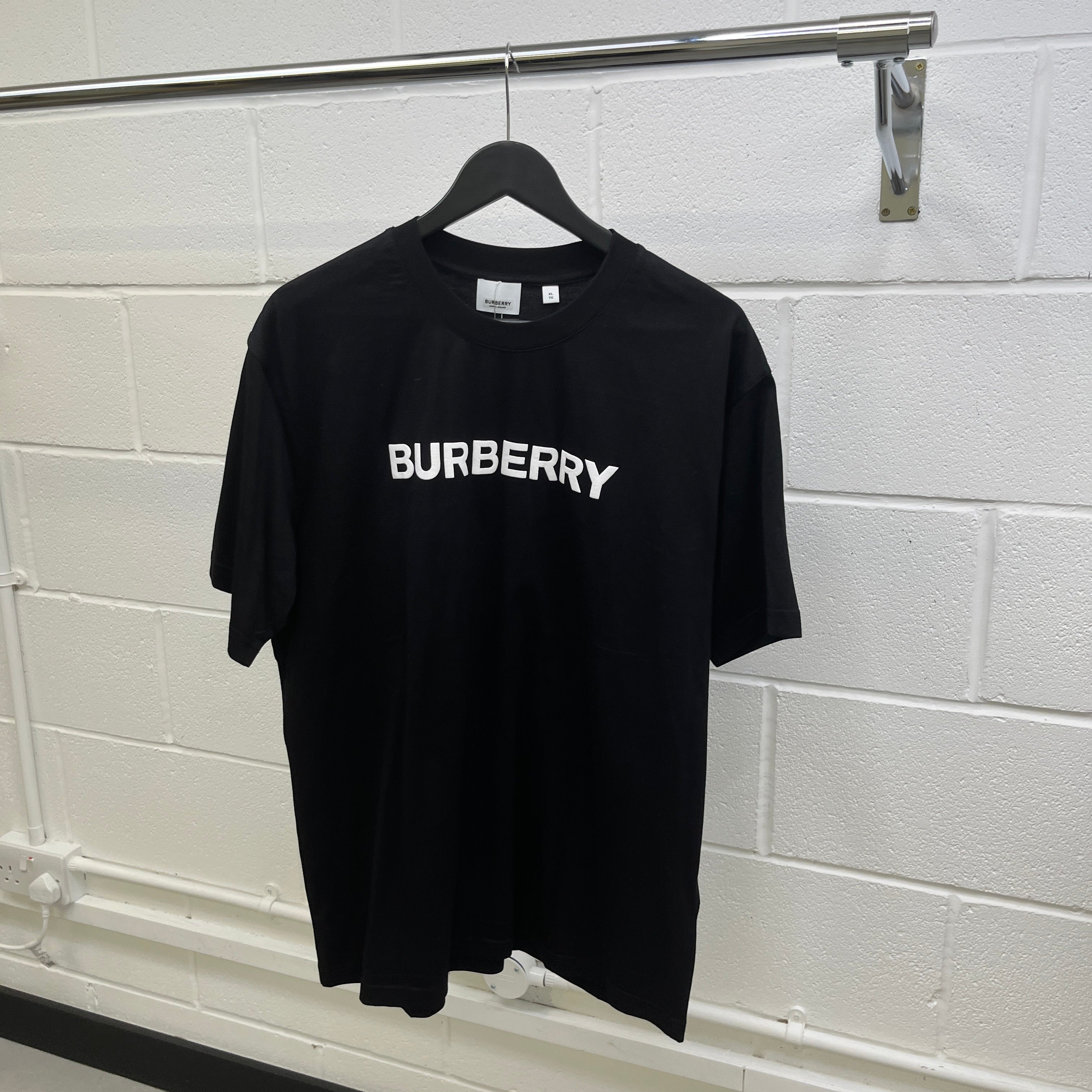 Men's Logo Print T-Shirt Black Size XL