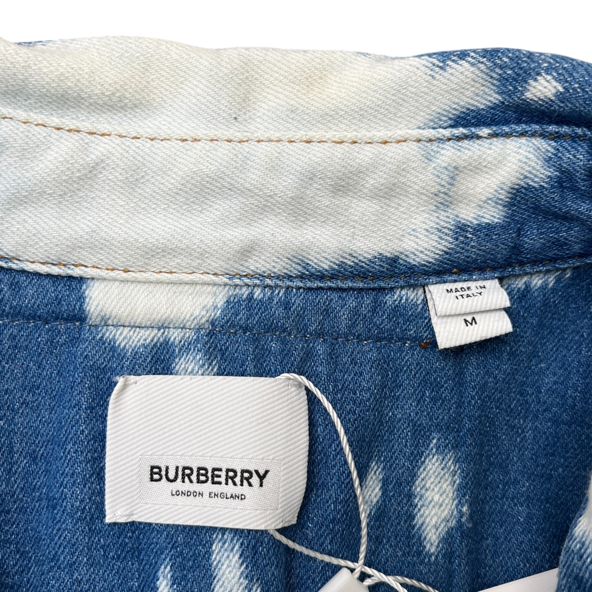 Men's Plaque Logo Tie Dye Jacket Blue Size M