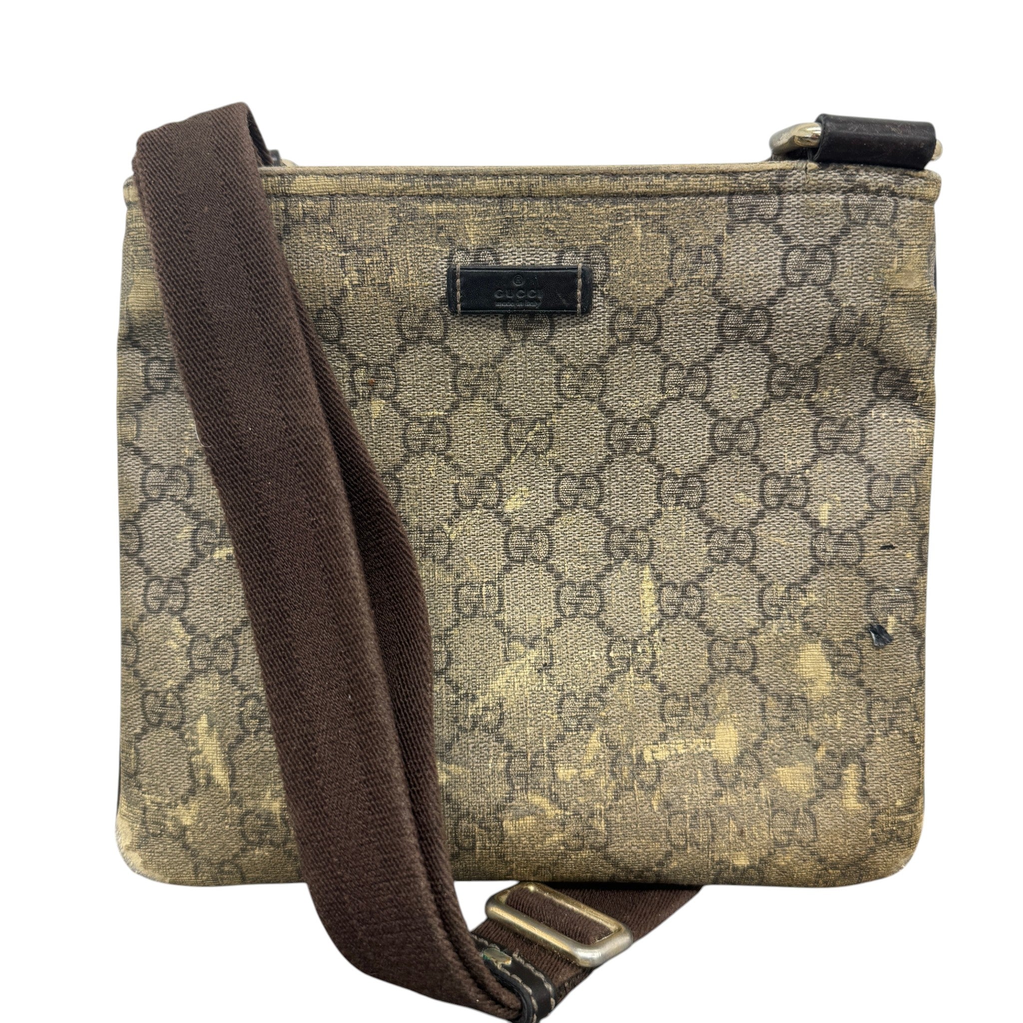 Men's Gg Supreme Messenger Bag Beige