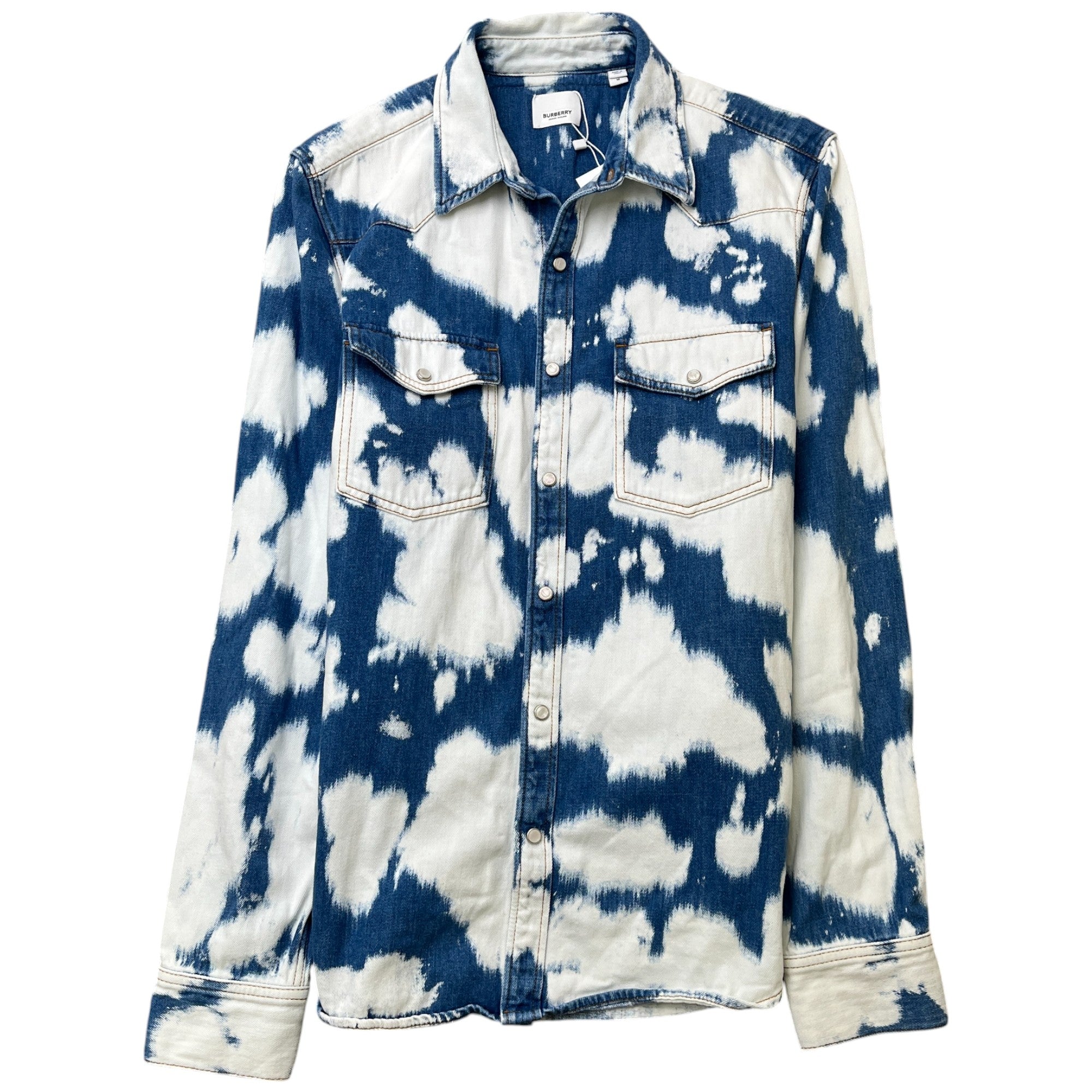 Men's Plaque Logo Tie Dye Jacket Blue Size M