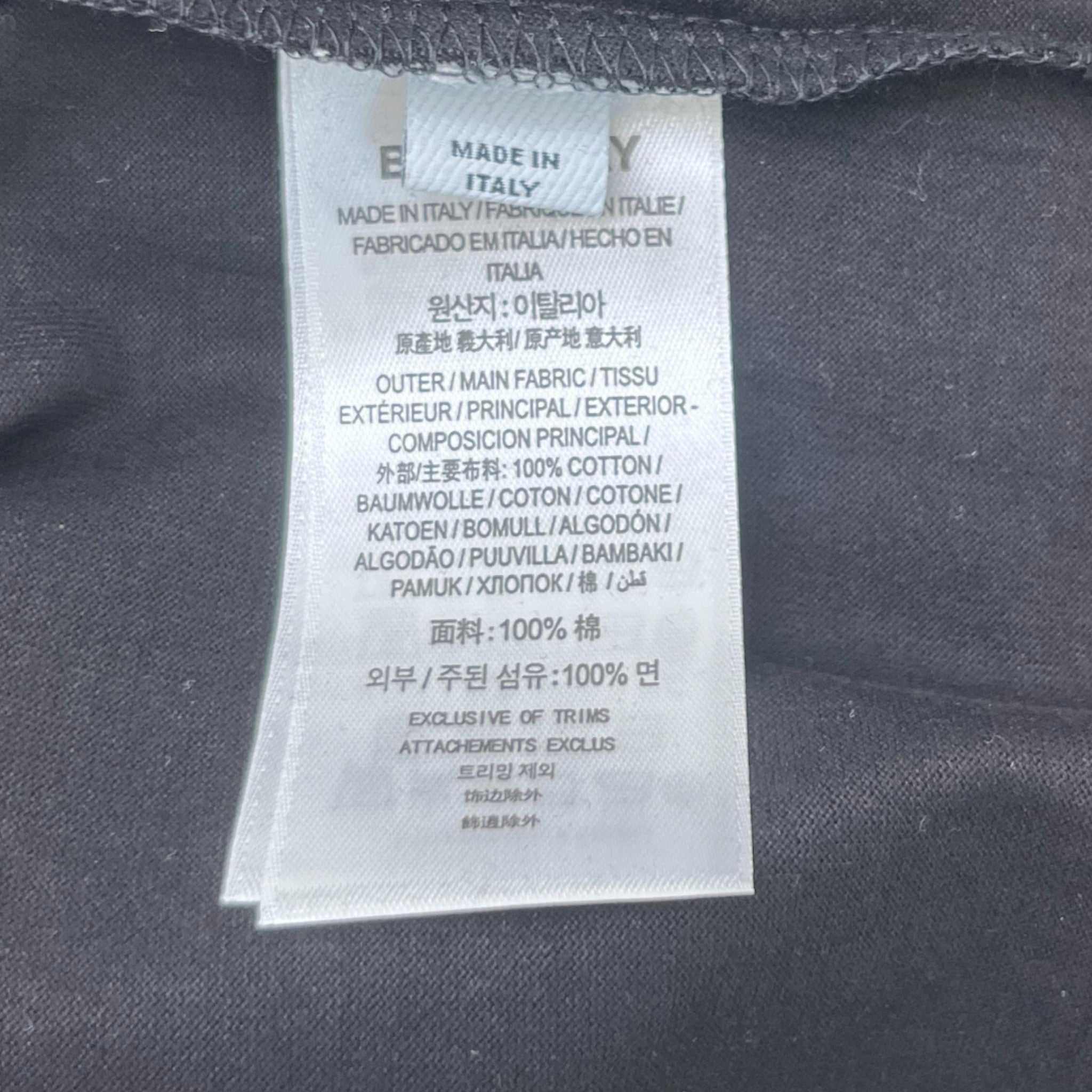 Men's Logo Print T-Shirt Black Size XL