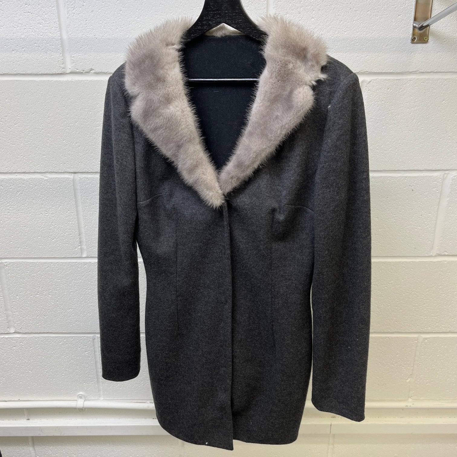 Women's Vintage Mink Fur Dress Jacket Grey Size 44 / UK 12