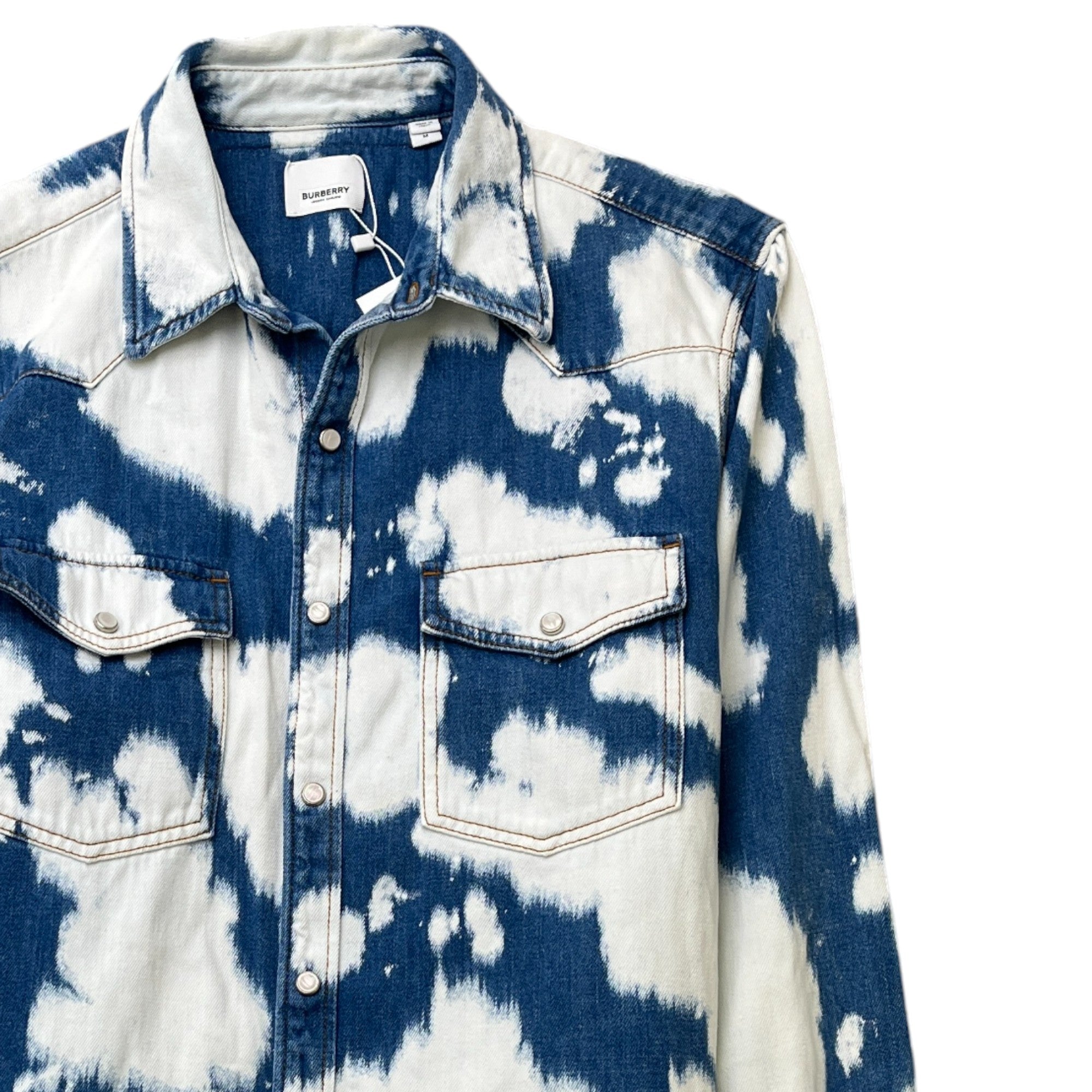 Men's Plaque Logo Tie Dye Jacket Blue Size M