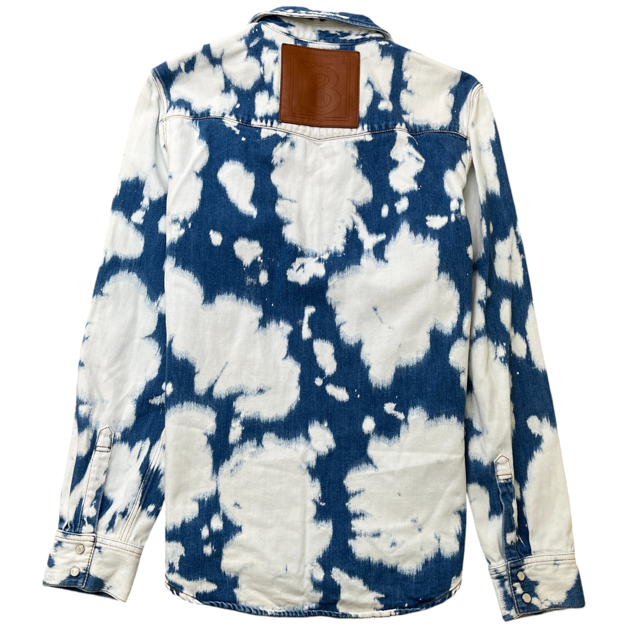 Men's Plaque Logo Tie Dye Jacket Blue Size M