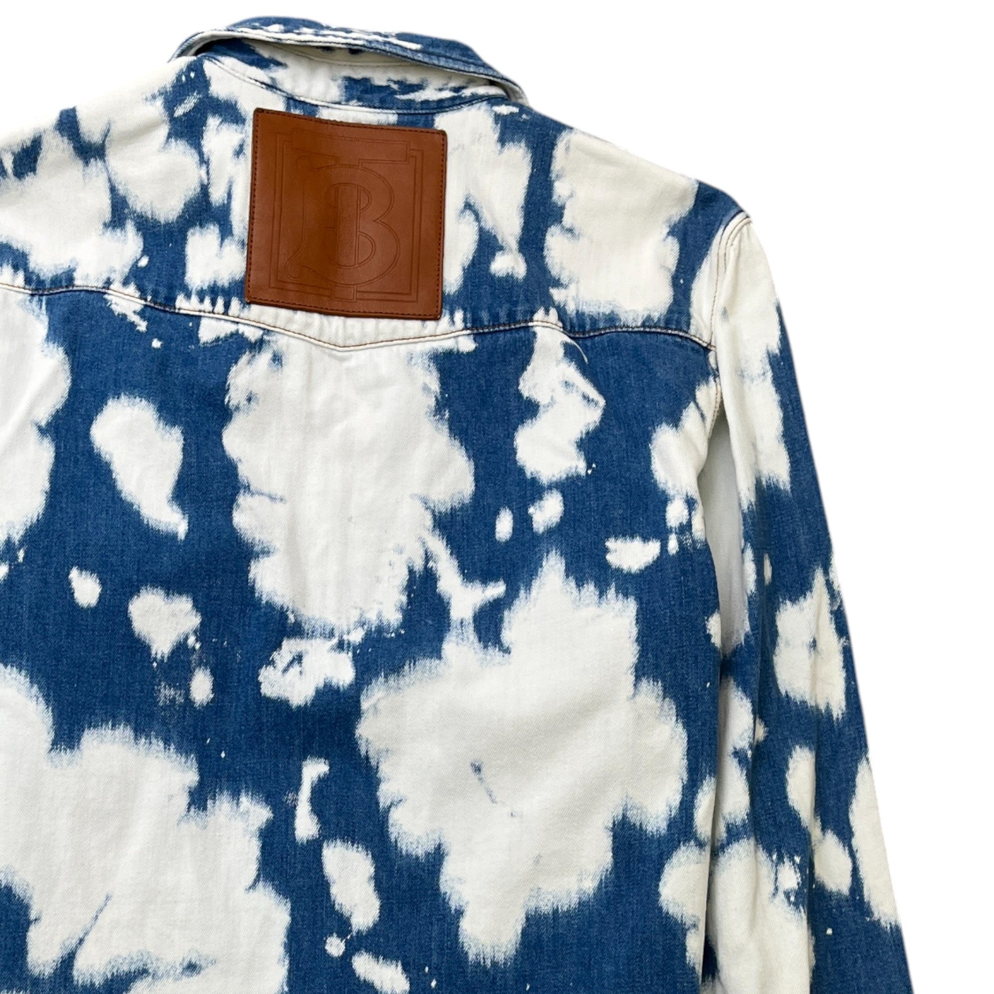 Men's Plaque Logo Tie Dye Jacket Blue Size M