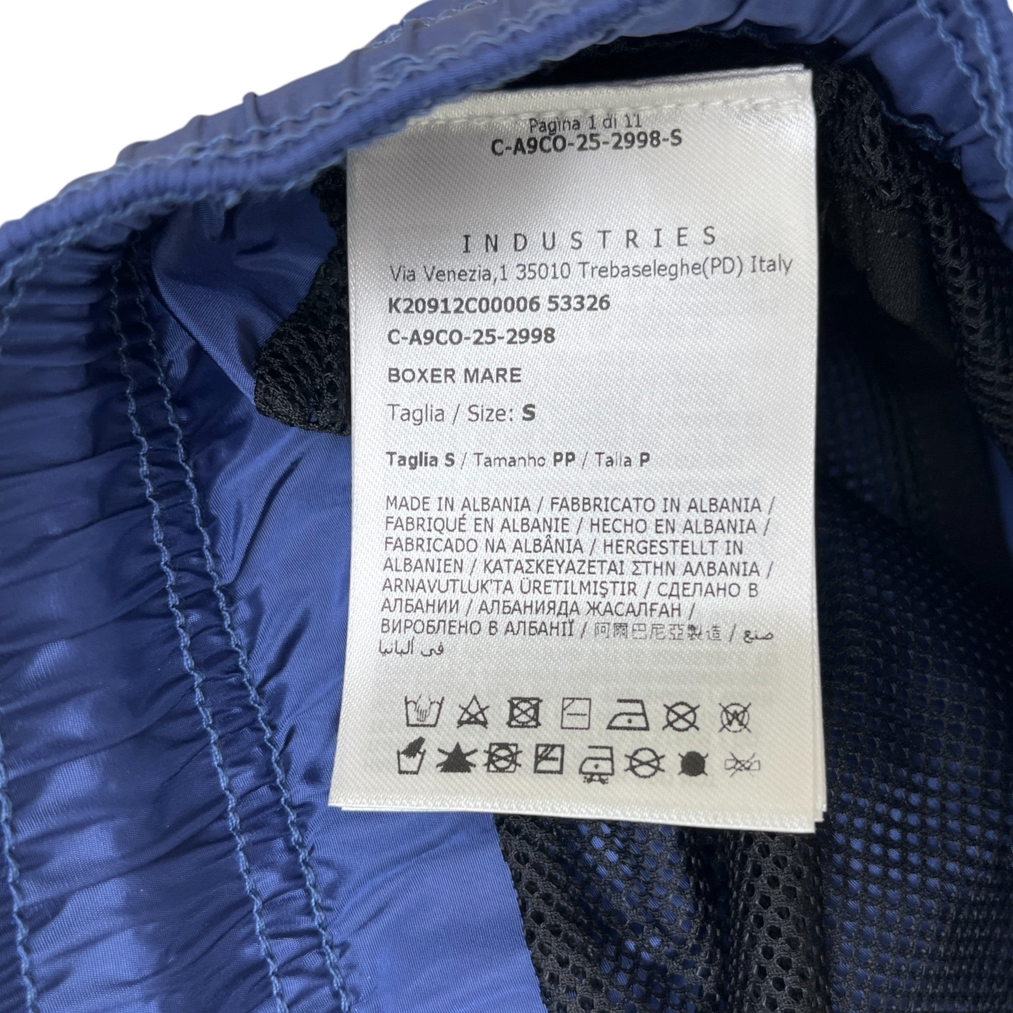 Men's Boxer Mare Swim Shorts Navy Size S