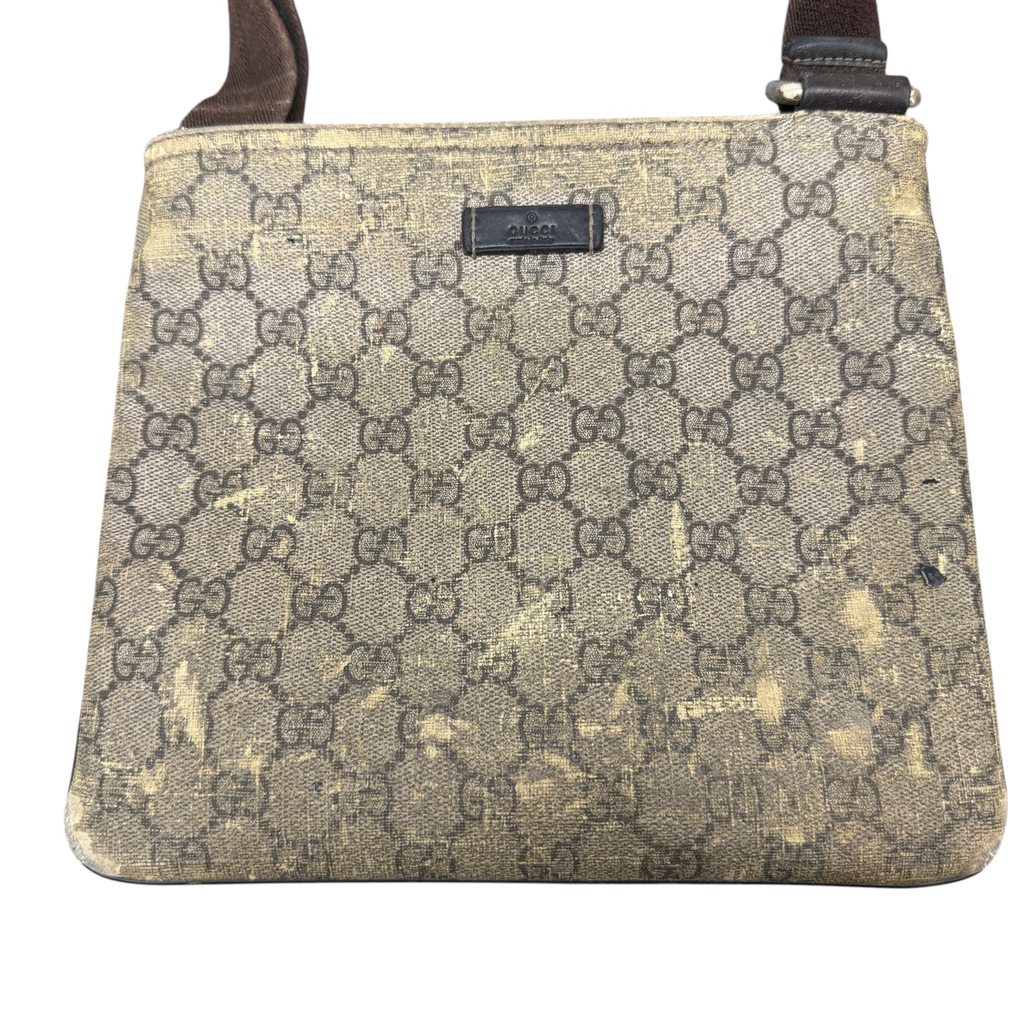 Men's Gg Supreme Messenger Bag Beige