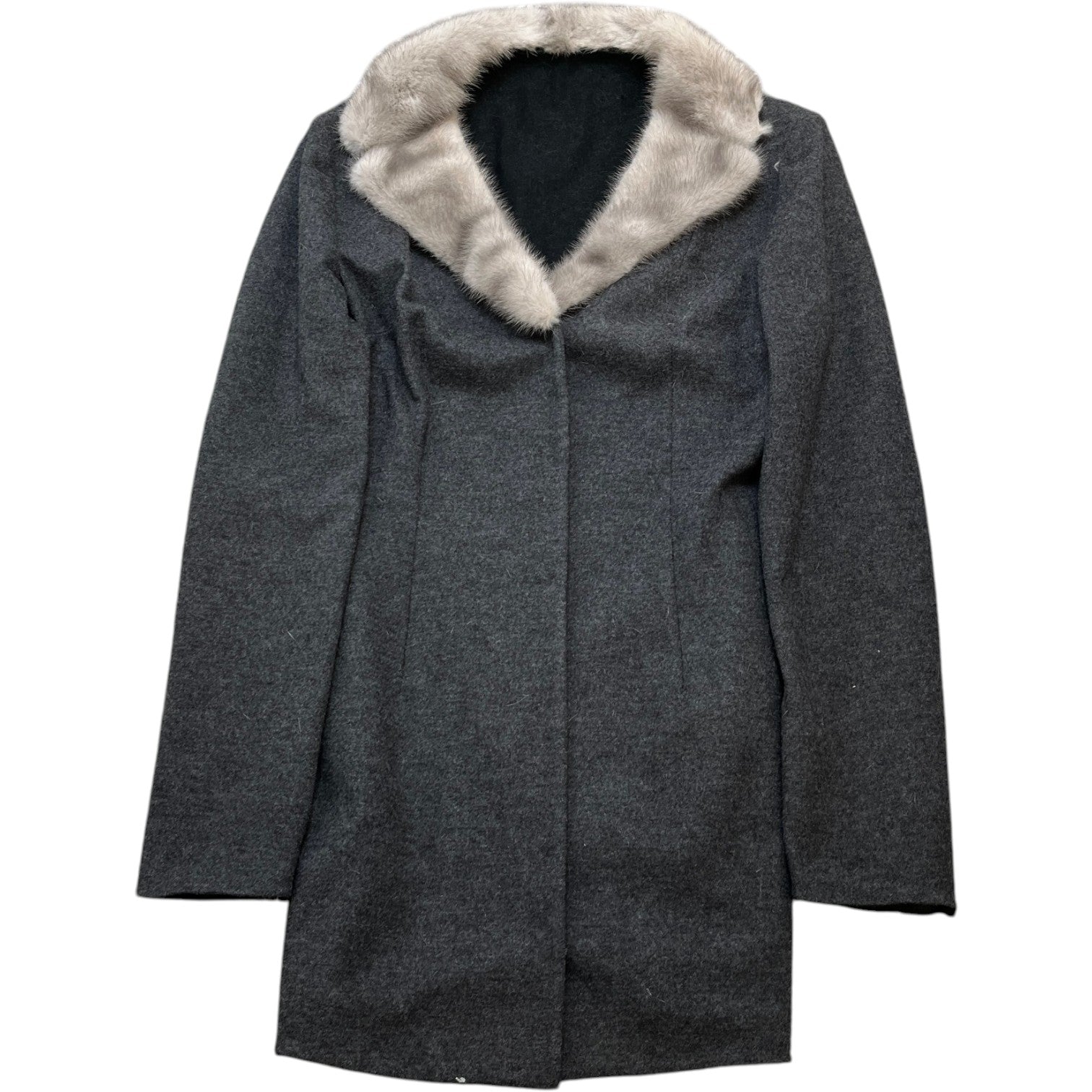 Women's Vintage Mink Fur Dress Jacket Grey Size 44 / UK 12