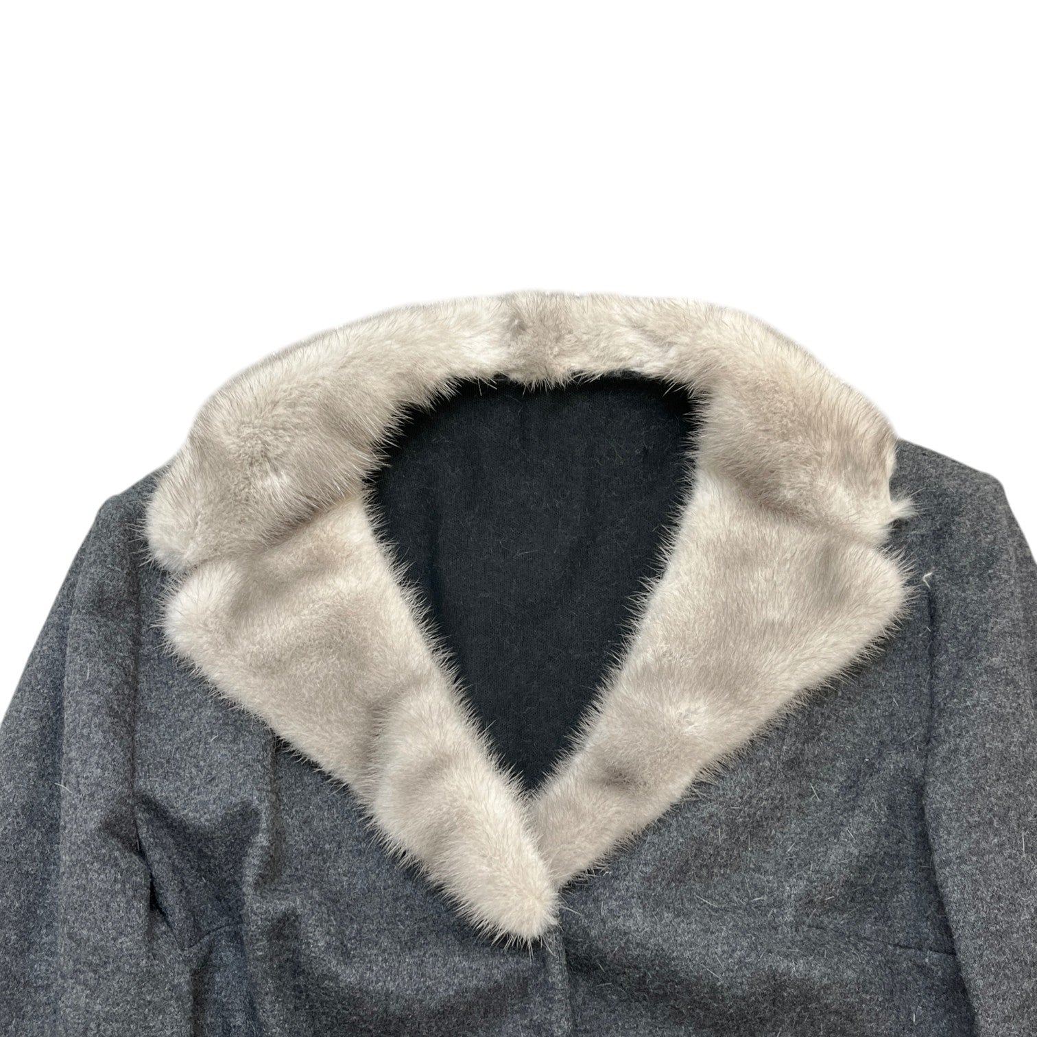 Women's Vintage Mink Fur Dress Jacket Grey Size 44 / UK 12