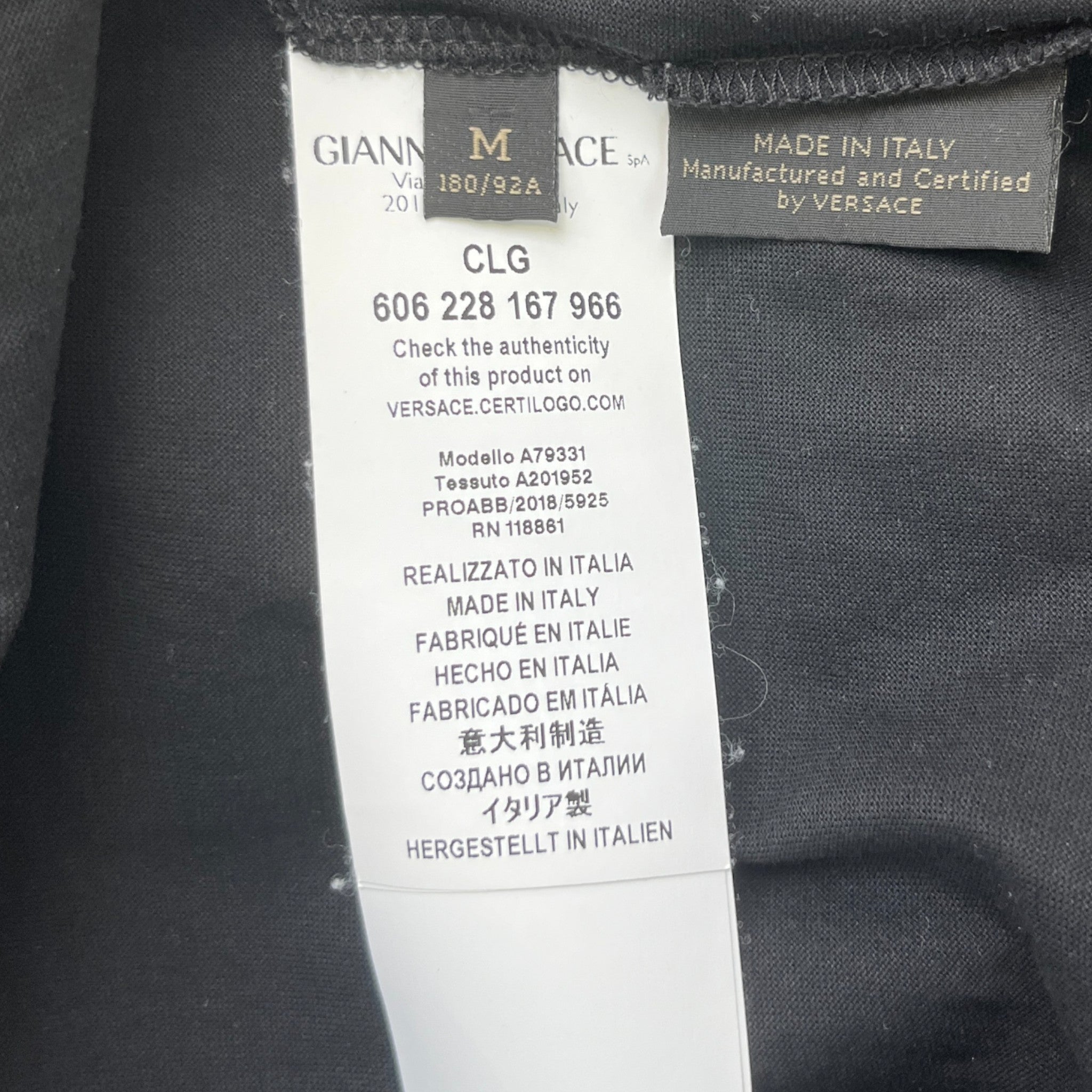 Men's Logo Print T-Shirt Black Size M