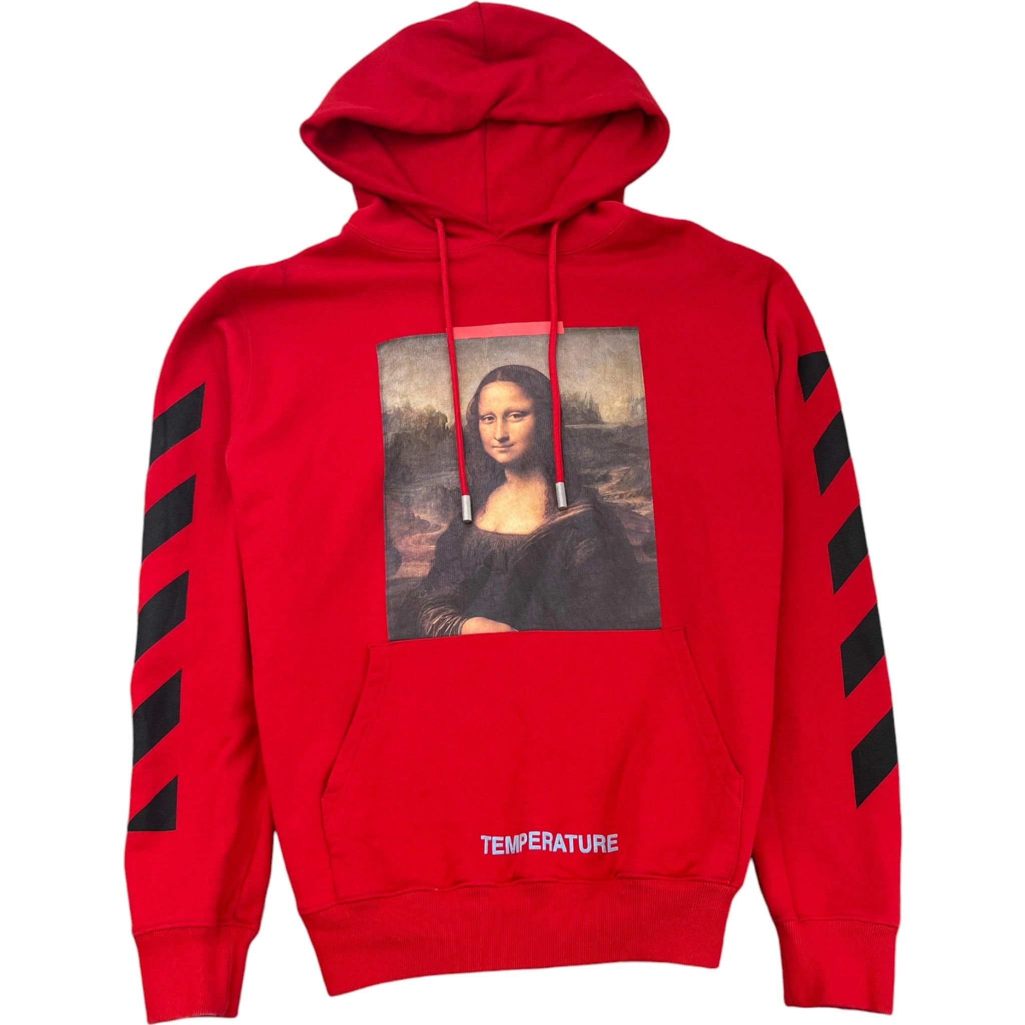 Men's Mona Lisa Temperature Hoodie Red Size L