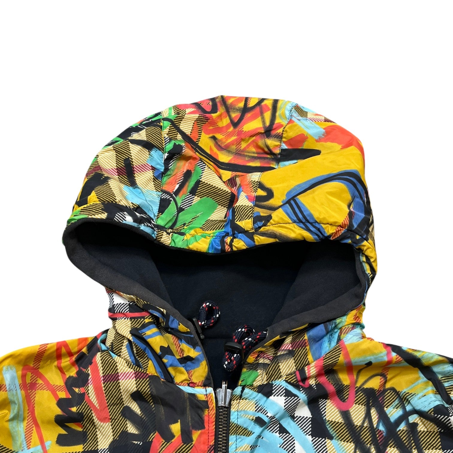 Men's Graffiti Reversible Hoodie Black Size S