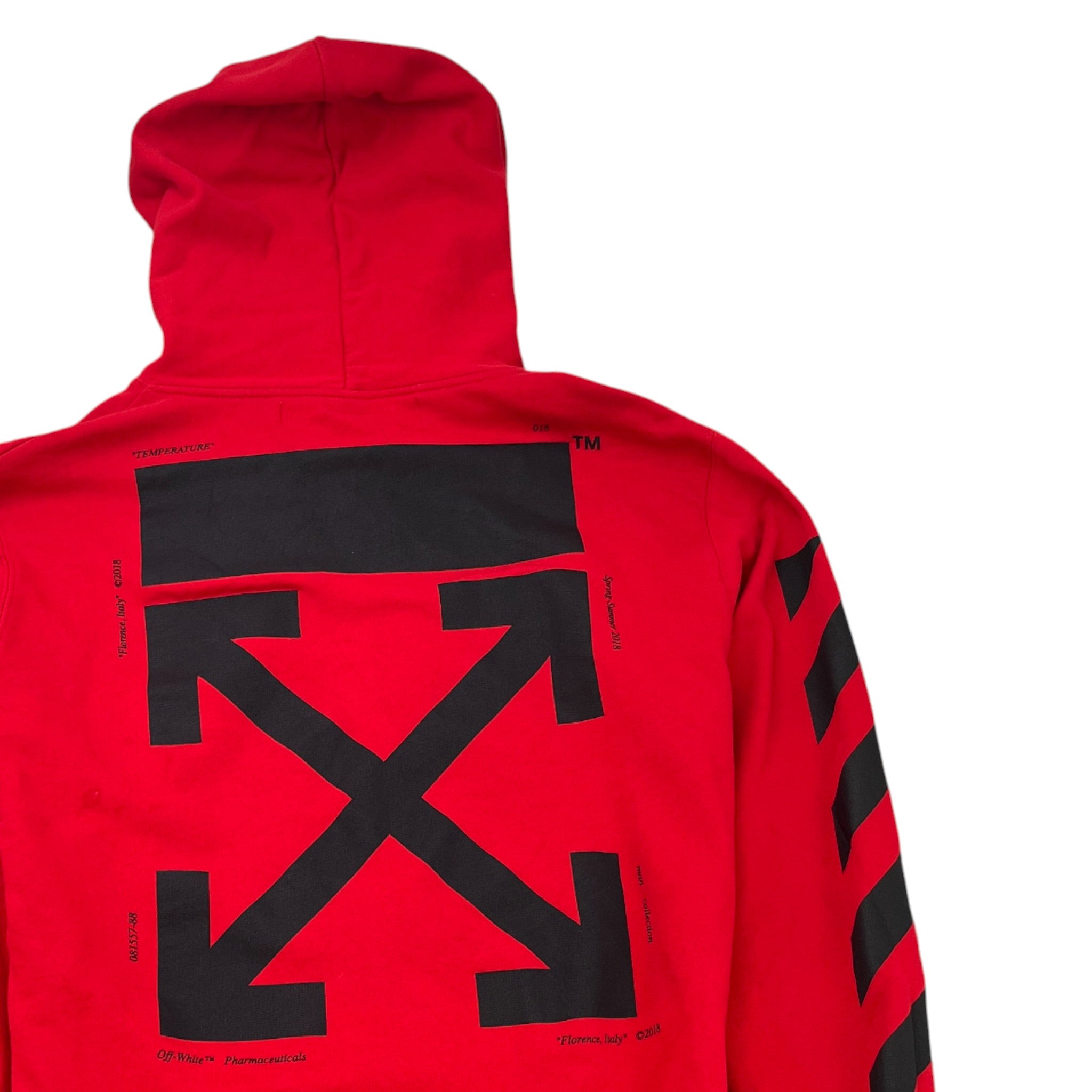 Men's Mona Lisa Temperature Hoodie Red Size L