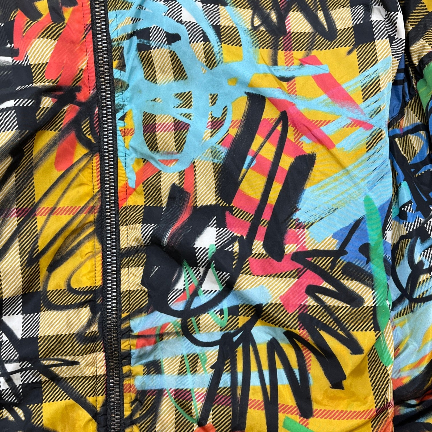 Men's Graffiti Reversible Hoodie Black Size S