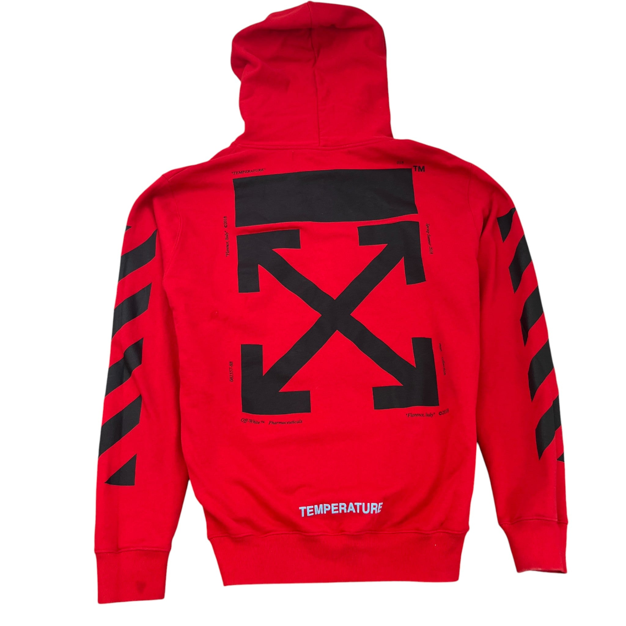 Men's Mona Lisa Temperature Hoodie Red Size L