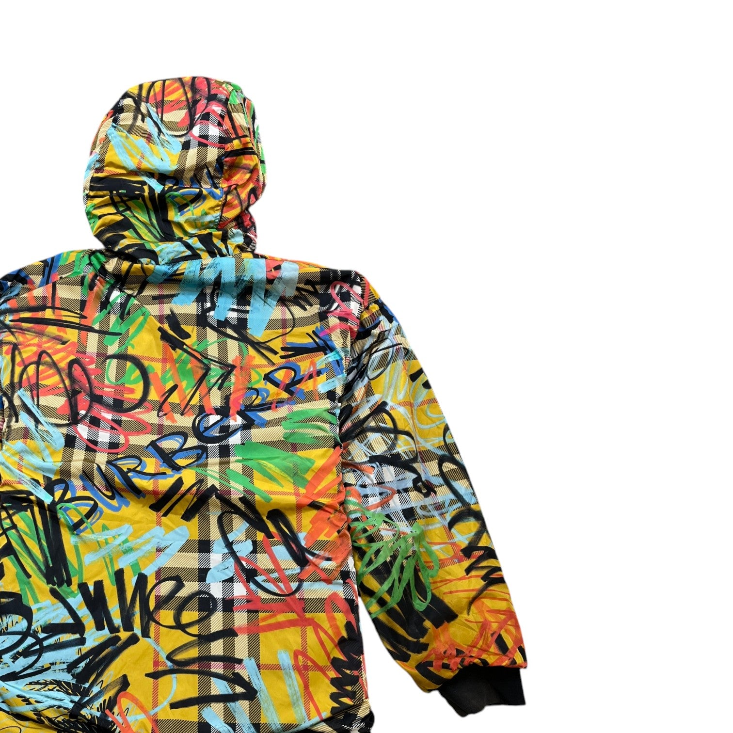 Men's Graffiti Reversible Hoodie Black Size S