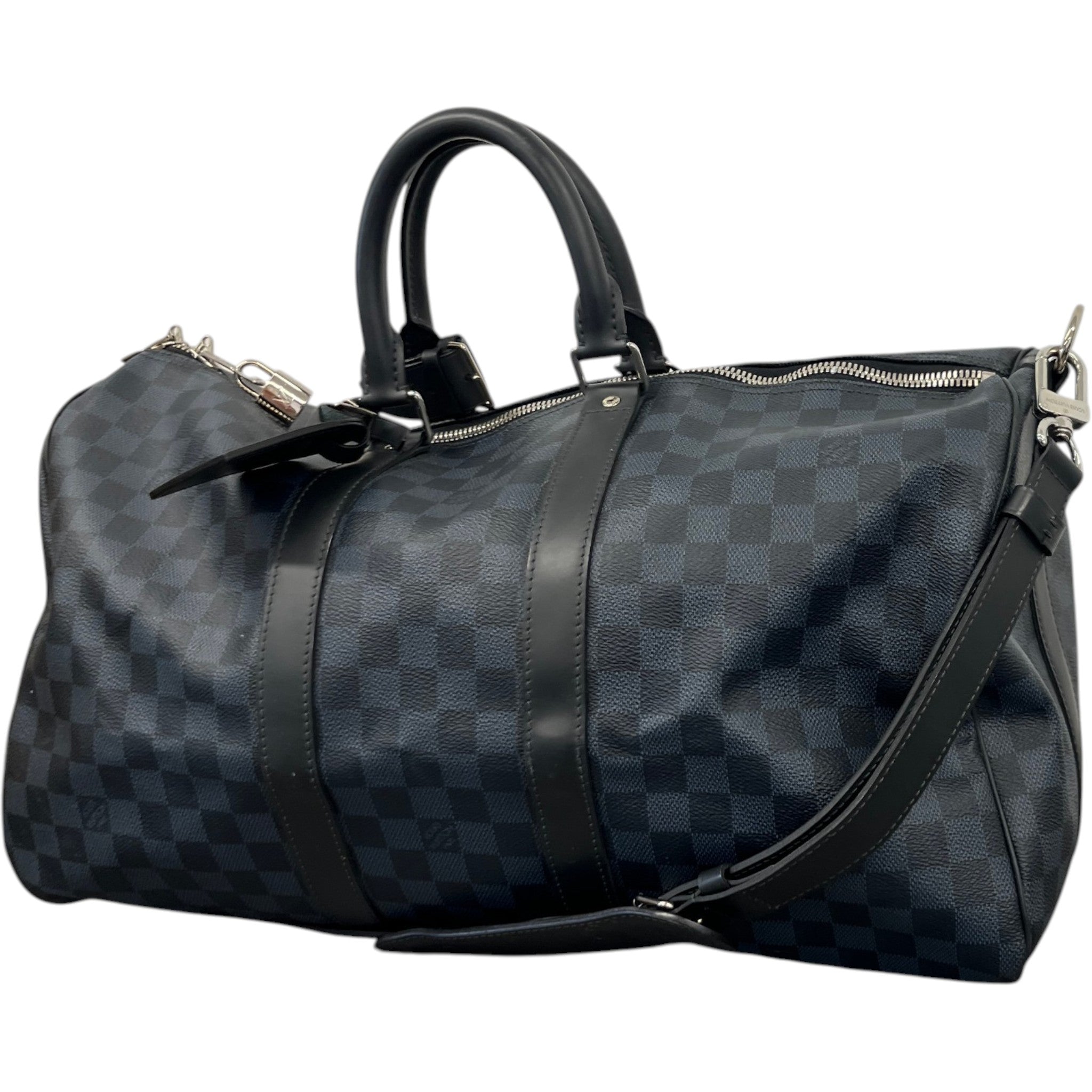 Men's Keepall Bandoulière 45 Damier Cobalt Bag Black