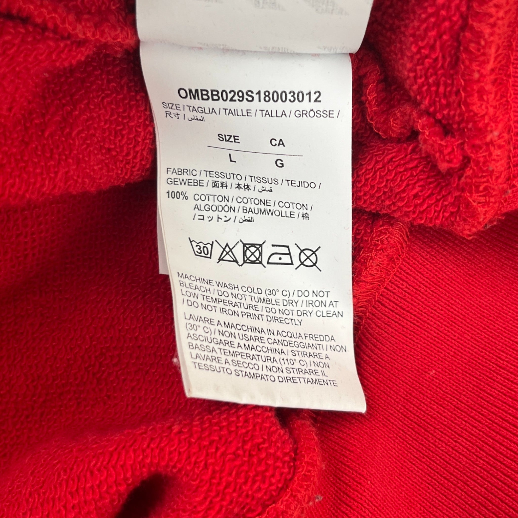 Men's Mona Lisa Temperature Hoodie Red Size L