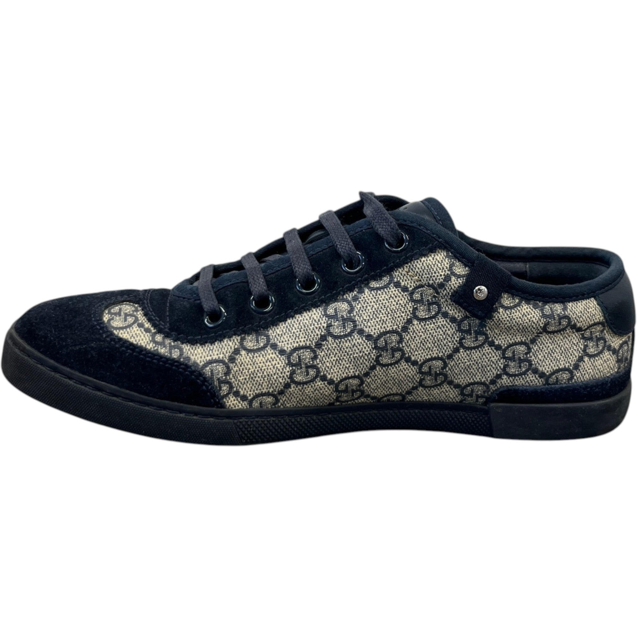 Women's Gg Supreme Canvas Low Trainers Navy Size EU 35.5 / UK 2.5