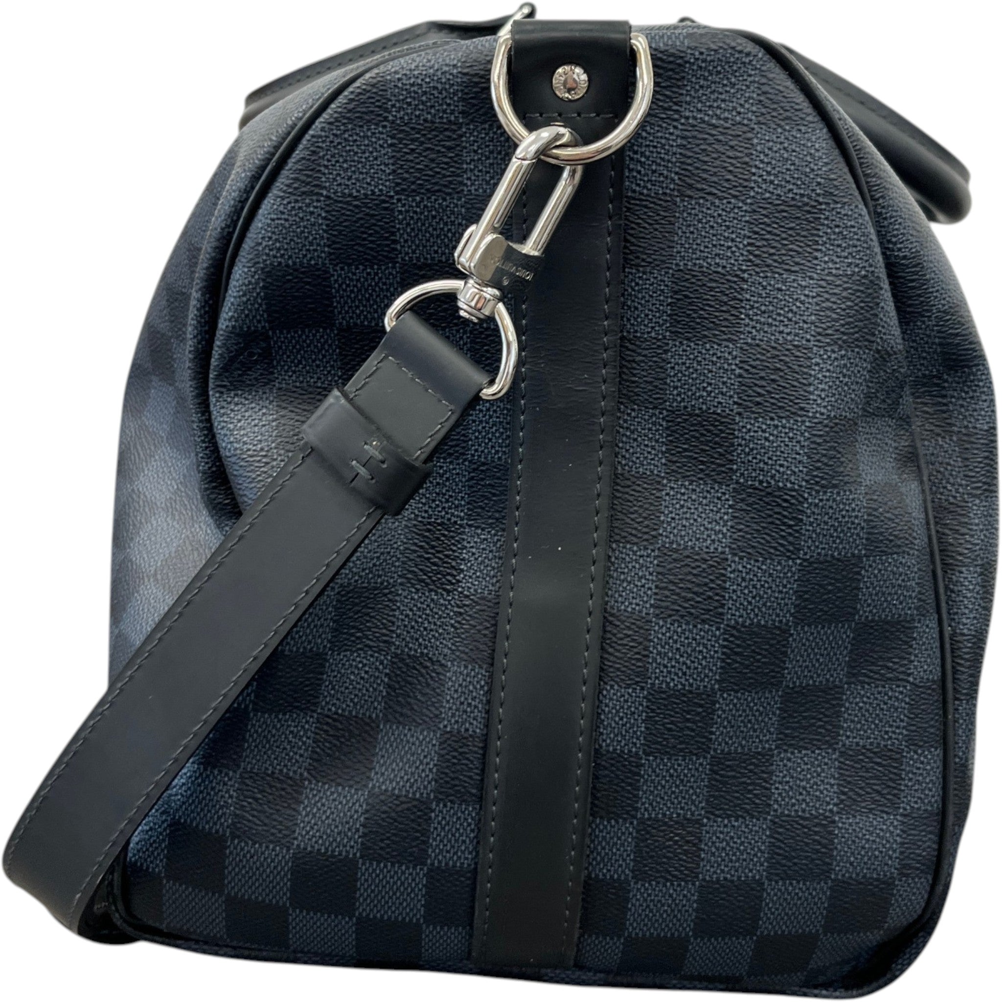 Men's Keepall Bandoulière 45 Damier Cobalt Bag Black