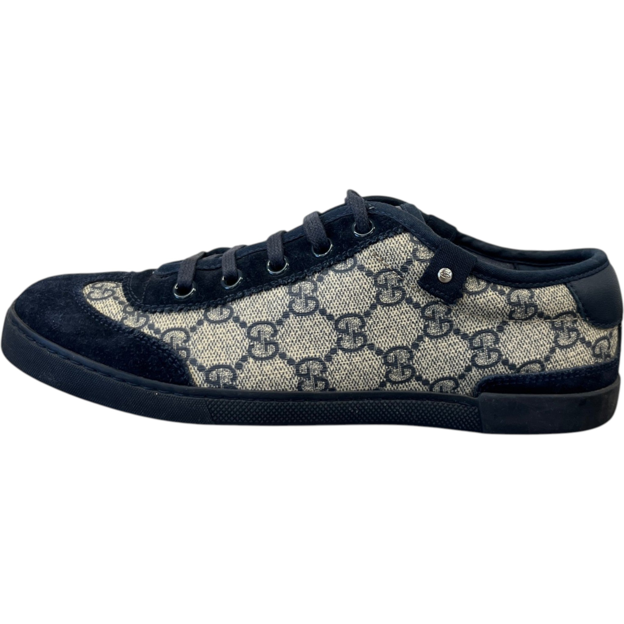 Women's Gg Supreme Canvas Low Trainers Navy Size EU 35.5 / UK 2.5