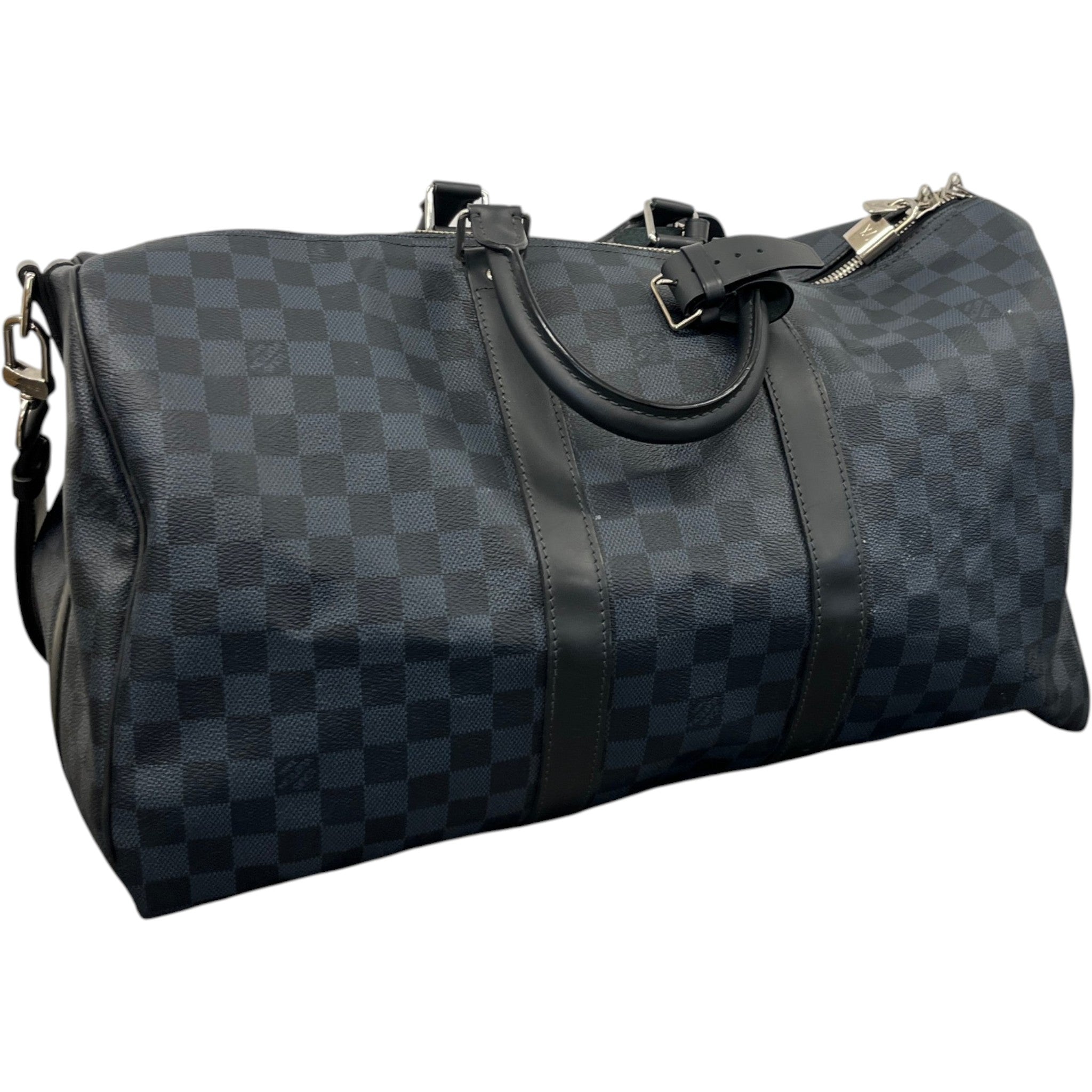 Men's Keepall Bandoulière 45 Damier Cobalt Bag Black