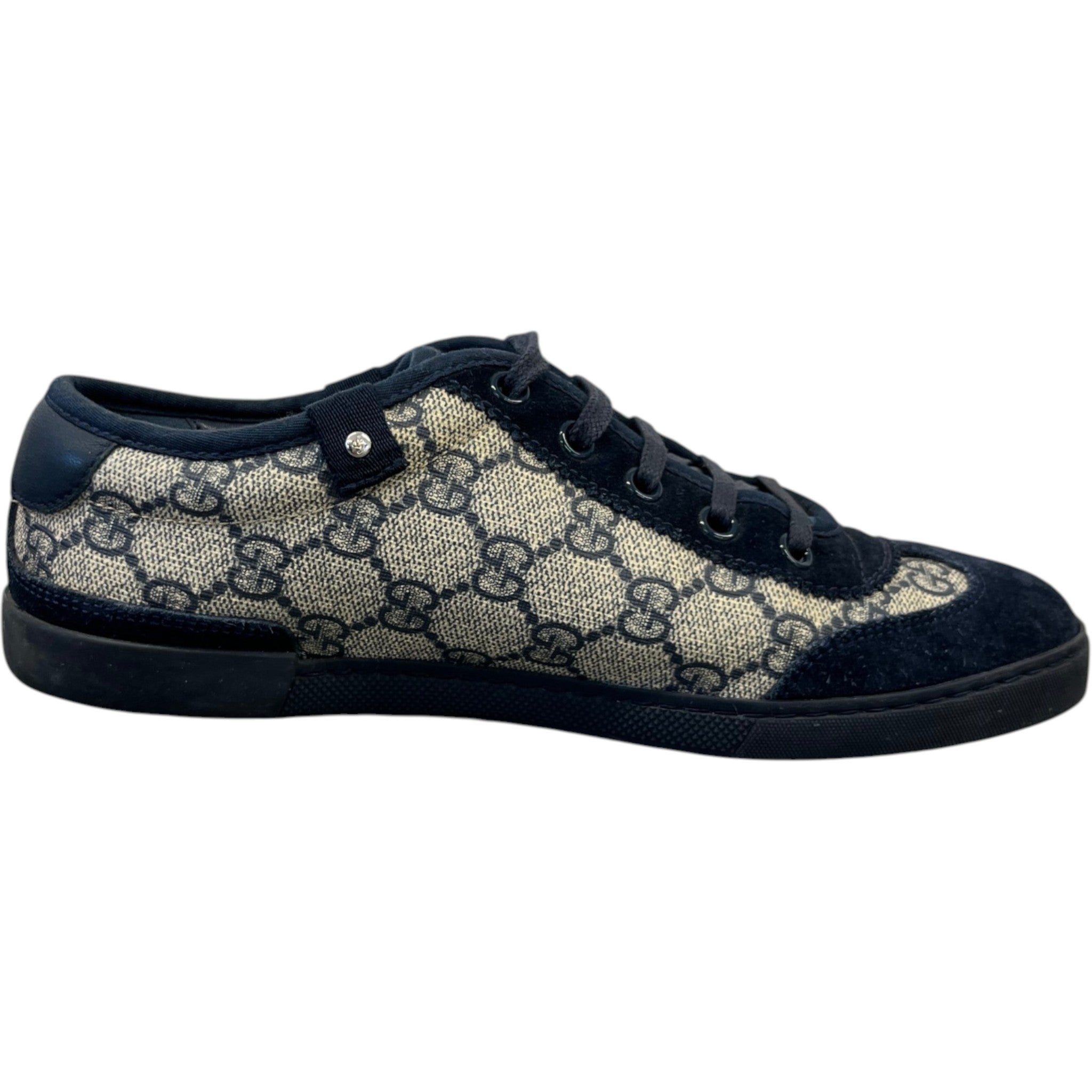 Women's Gg Supreme Canvas Low Trainers Navy Size EU 35.5 / UK 2.5