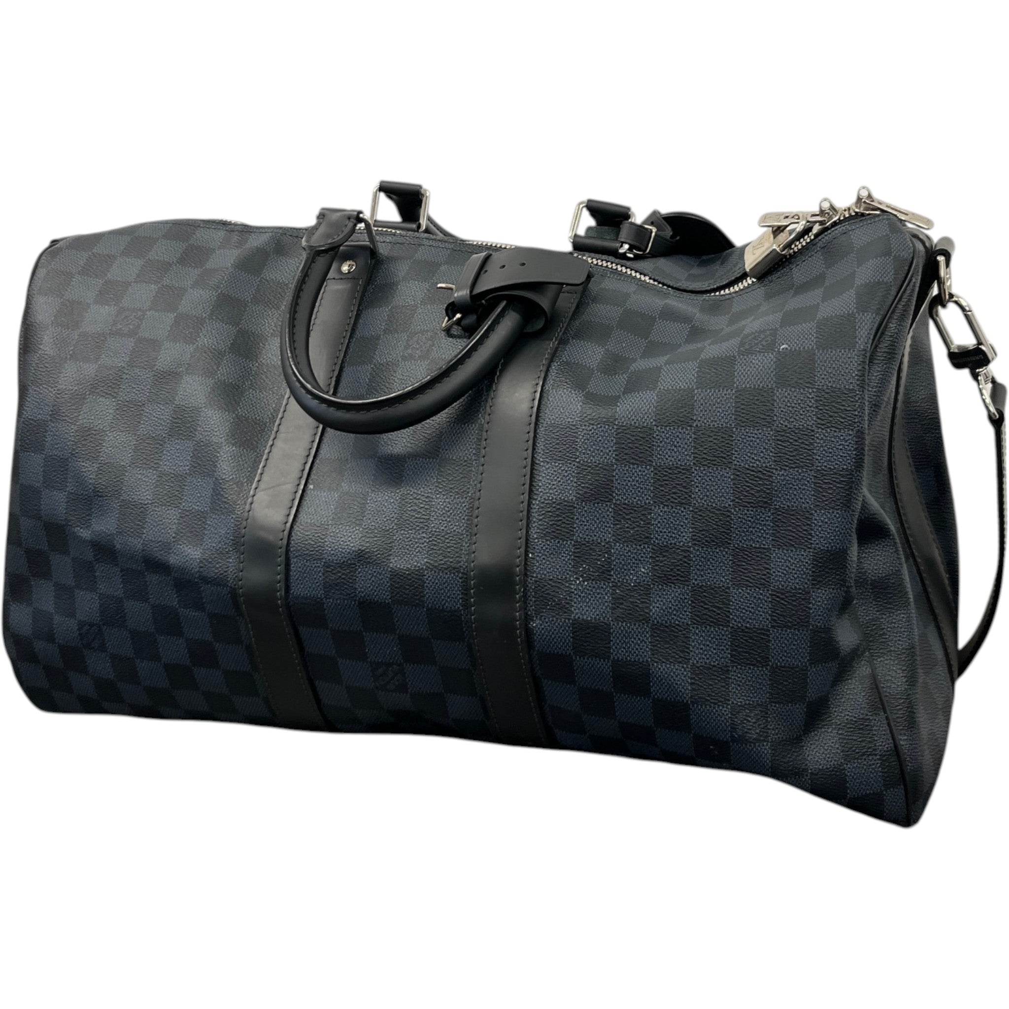 Men's Keepall Bandoulière 45 Damier Cobalt Bag Black