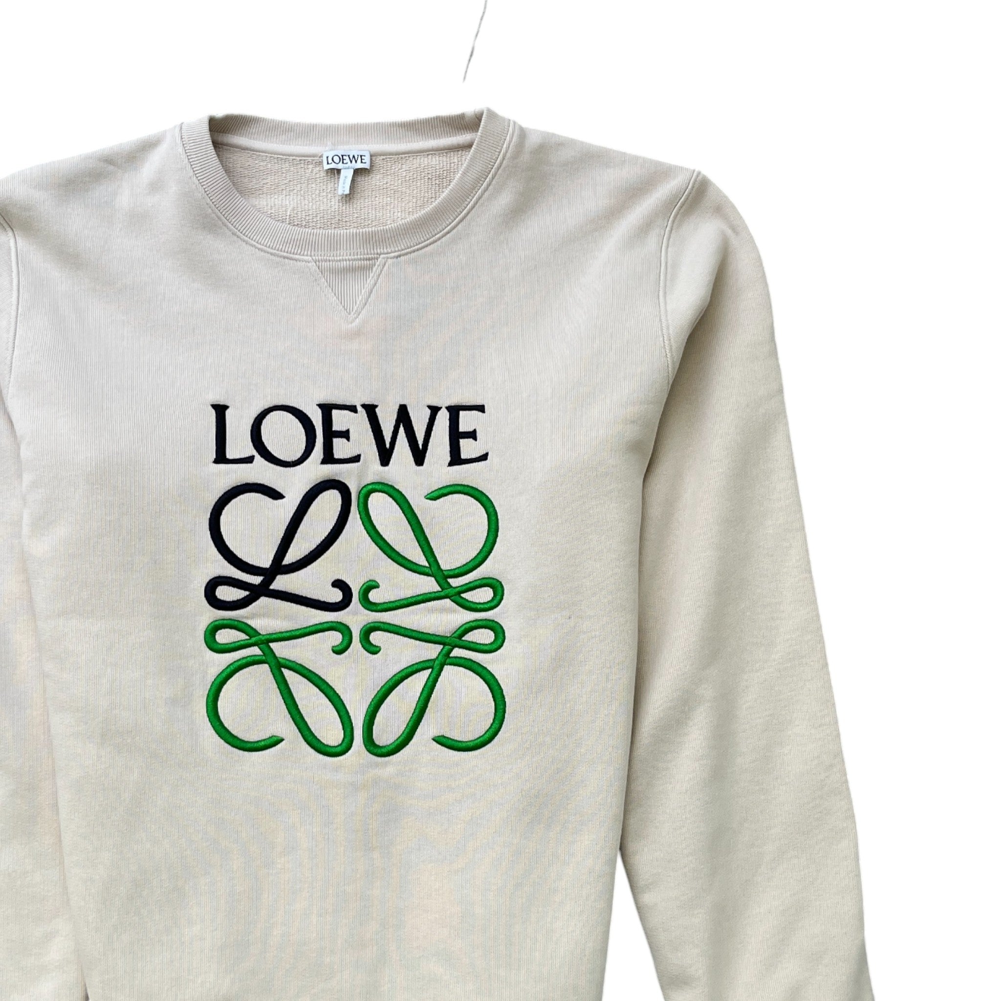 Men's Anagram Logo Sweatshirt Beige Size M