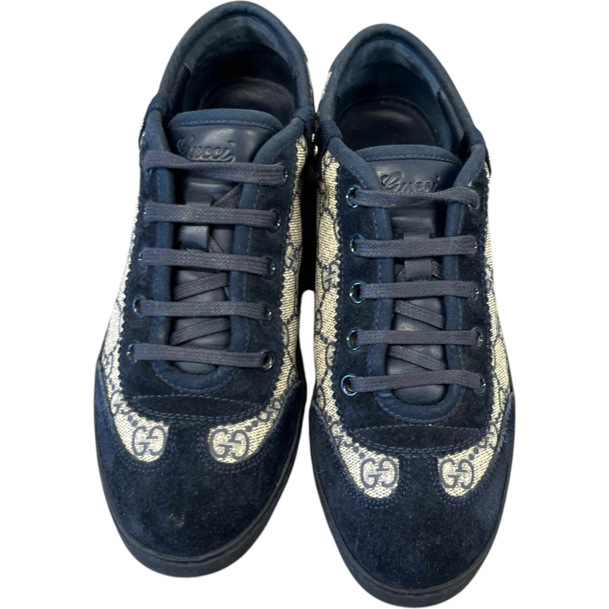 Women's Gg Supreme Canvas Low Trainers Navy Size EU 35.5 / UK 2.5