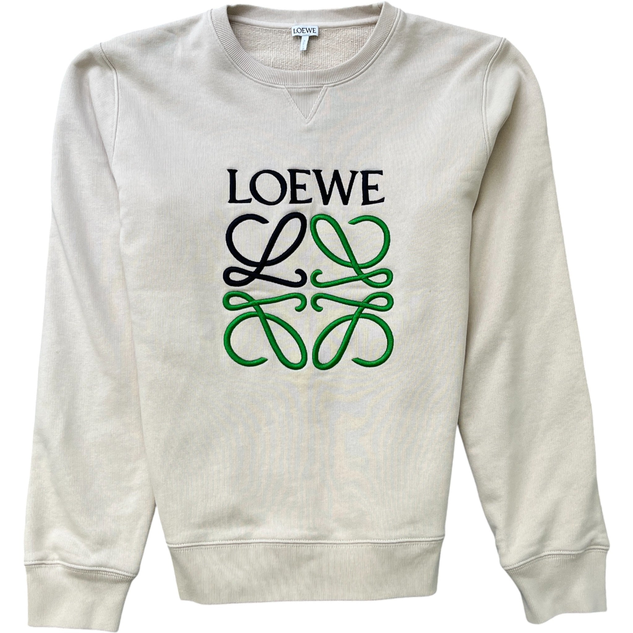 Men's Anagram Logo Sweatshirt Beige Size M