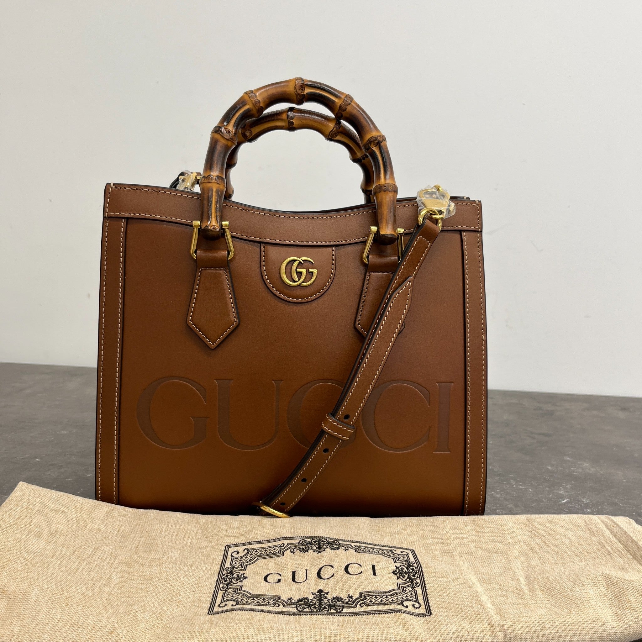 Women's Borsa Diana Bamboo Bag Brown
