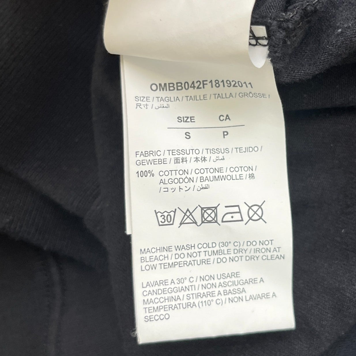 Men's Diag Bernini Layered Hoodie Black Size S