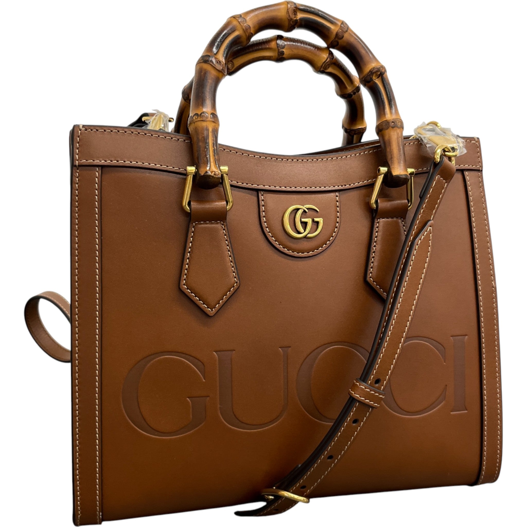 Women's Borsa Diana Bamboo Bag Brown