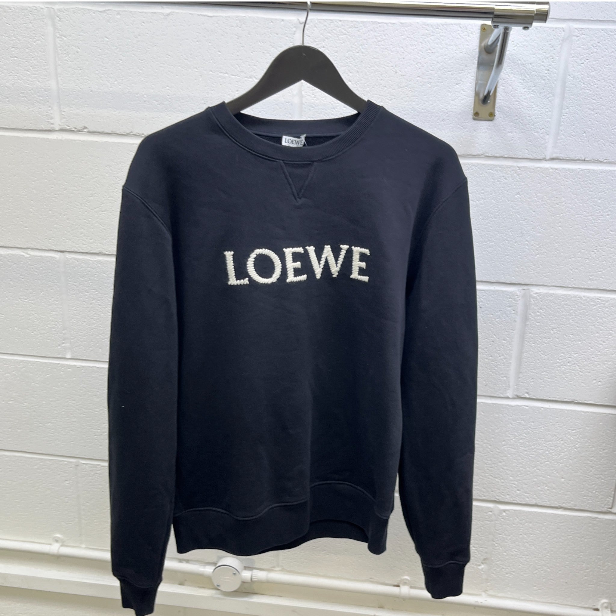 Men's Embroidered Logo Sweatshirt Black Size M