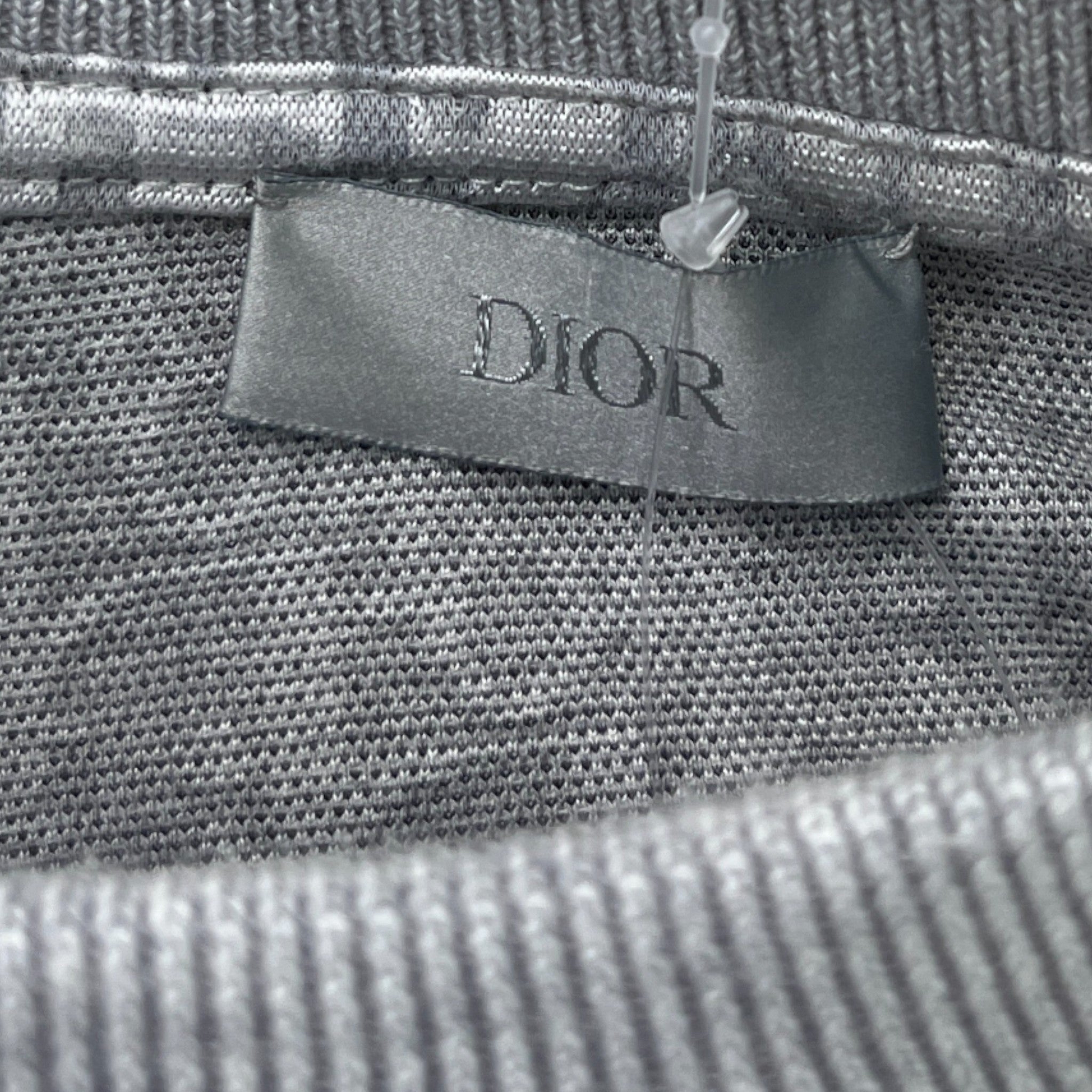 Men's X Daniel Arsham Eroded Oblique T-Shirt Silver Size M