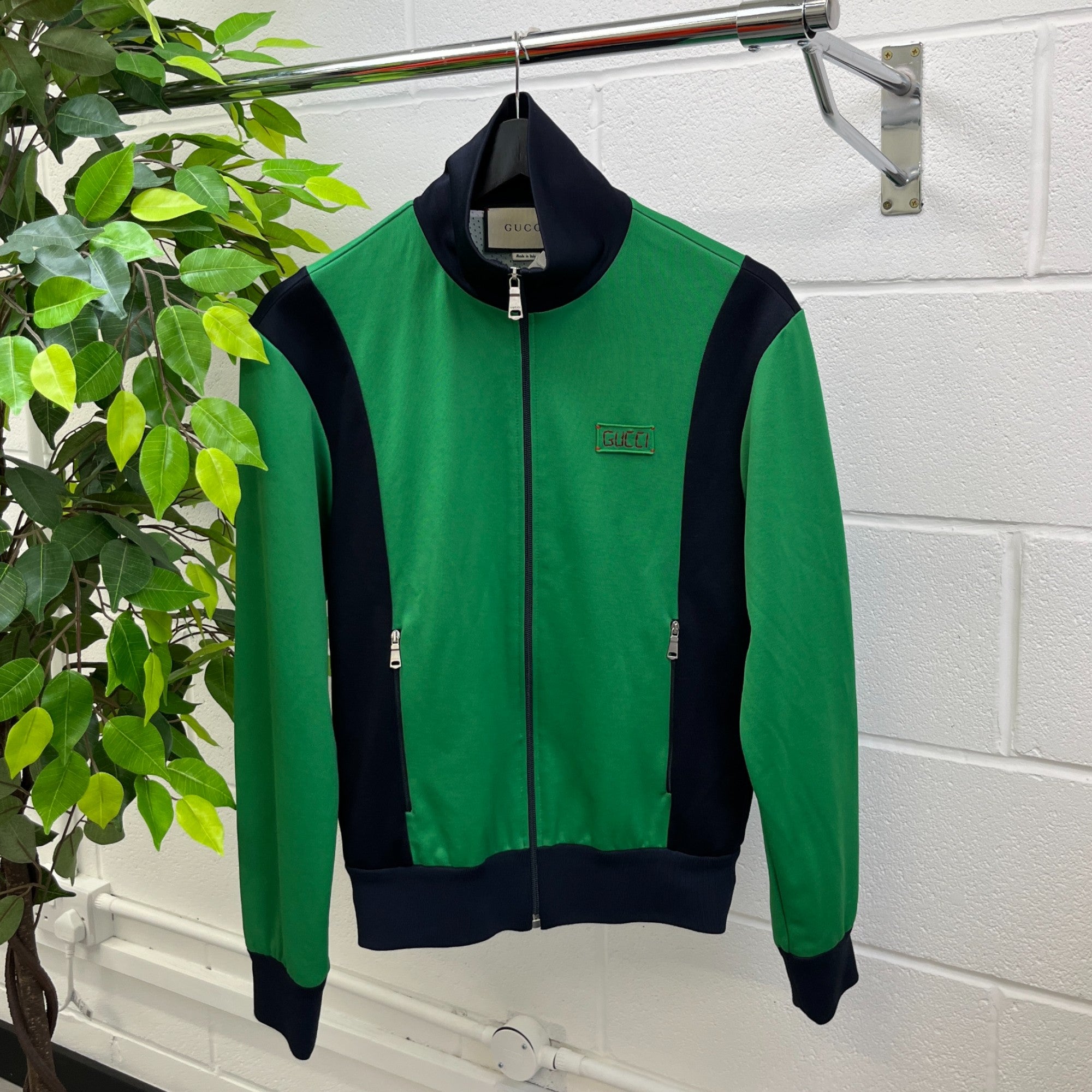 Men's Tiger Logo Jacket Green Size XS