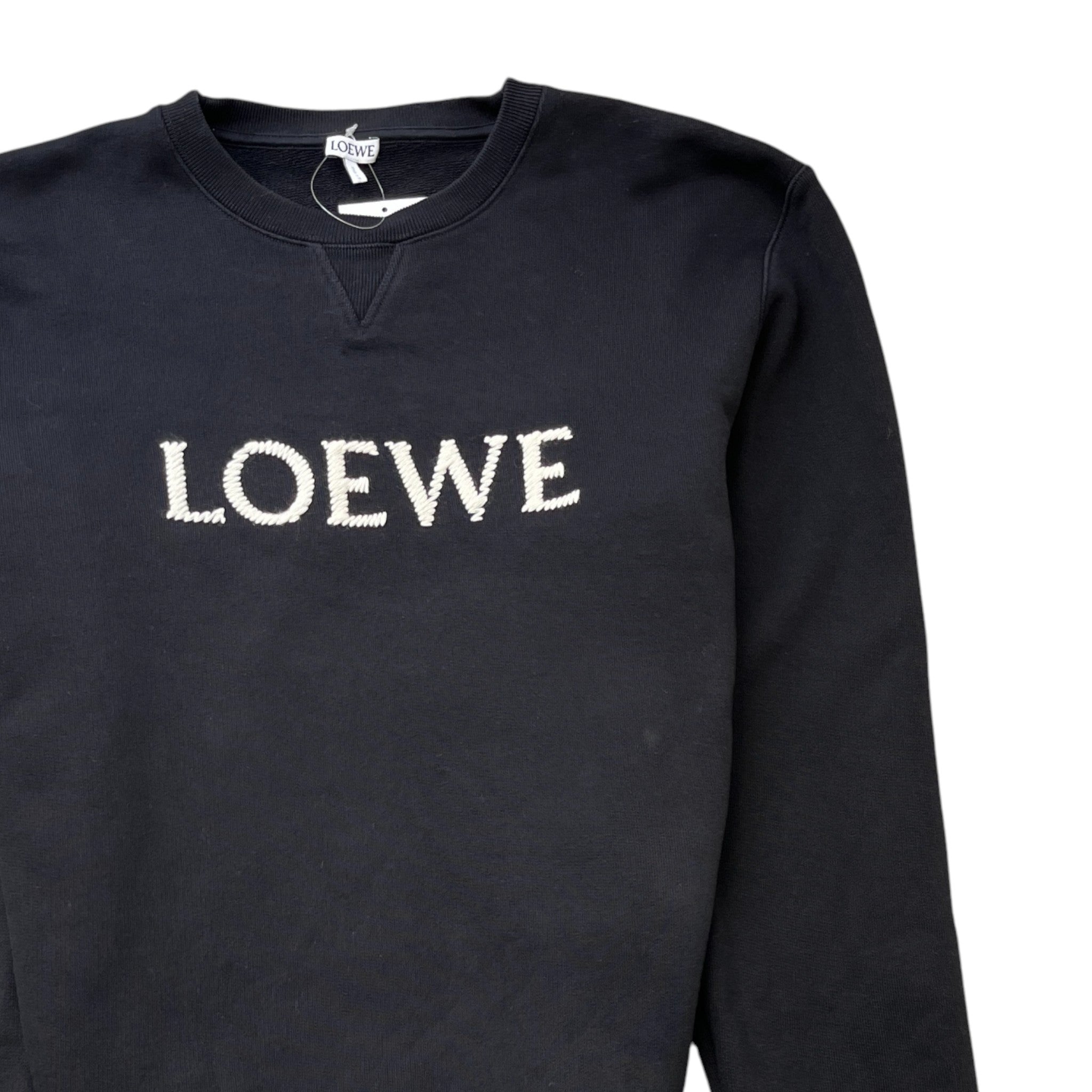 Men's Embroidered Logo Sweatshirt Black Size M