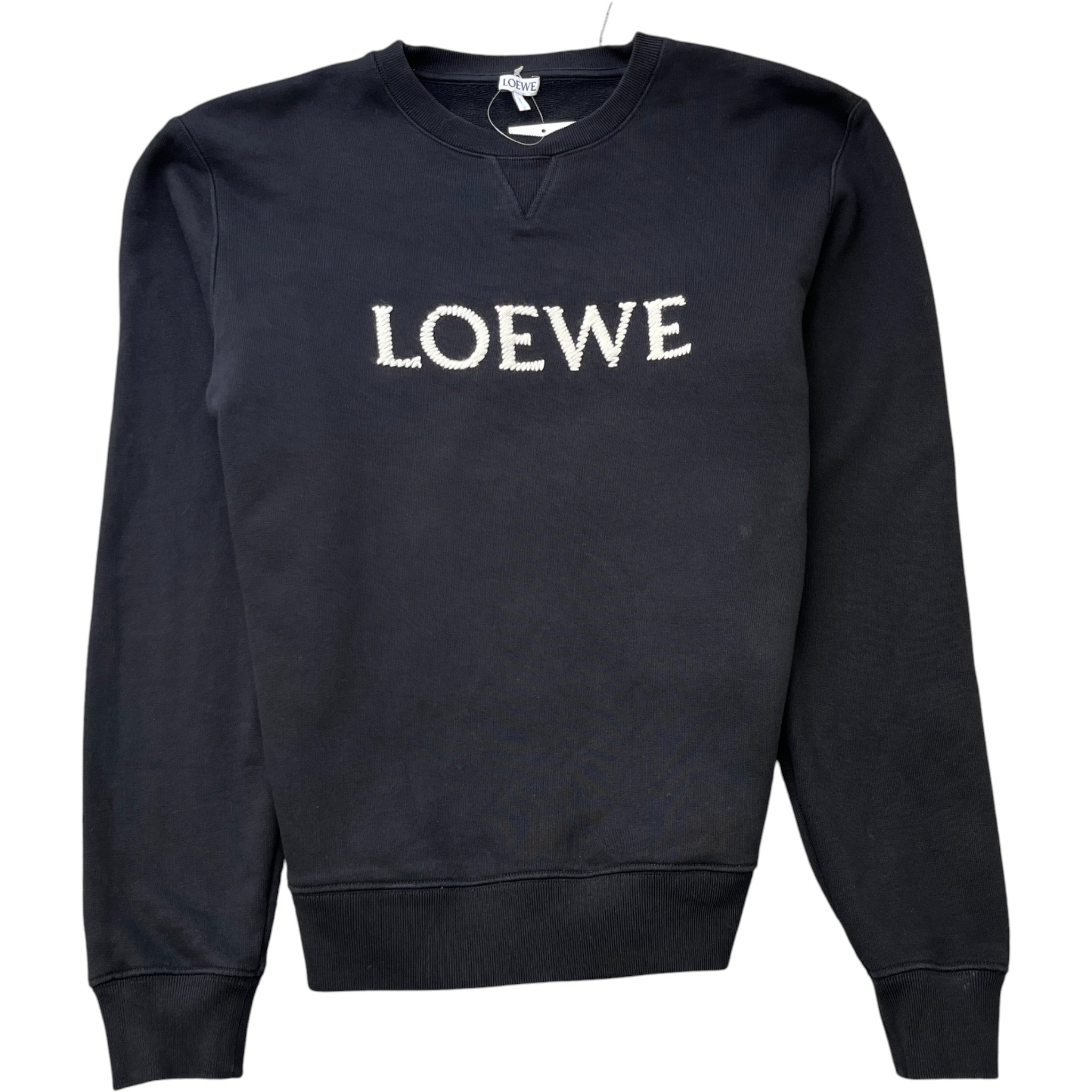 Men's Embroidered Logo Sweatshirt Black Size M