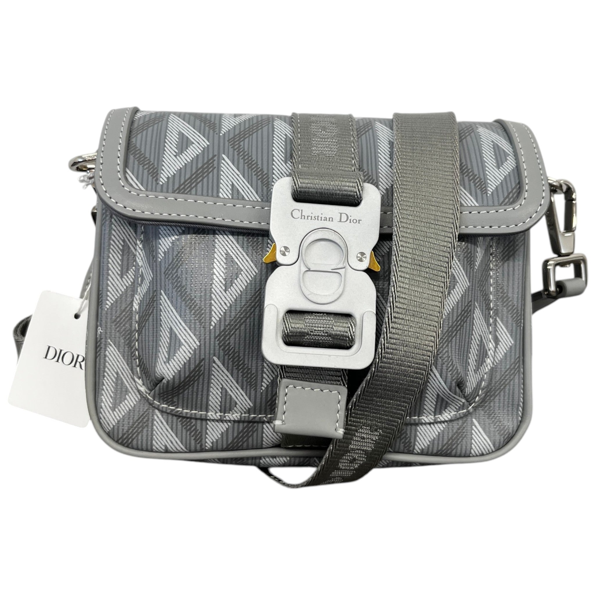 Men's Mini Dior Hit The Road Messenger Bag Grey