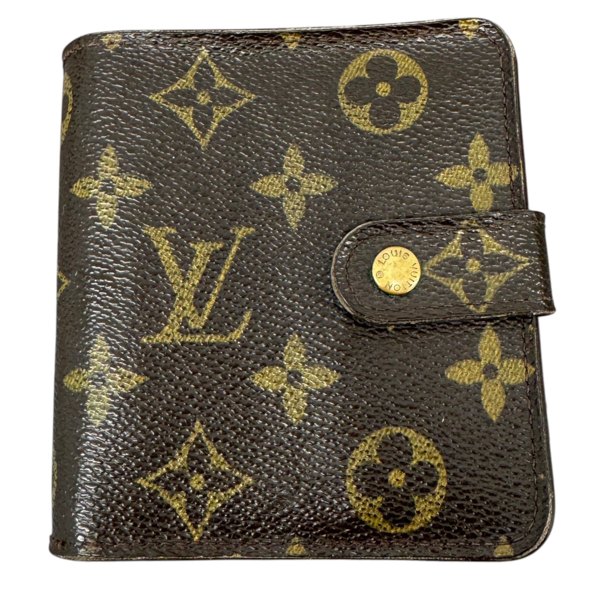 Women's Monogram Compact Zip Wallet Brown