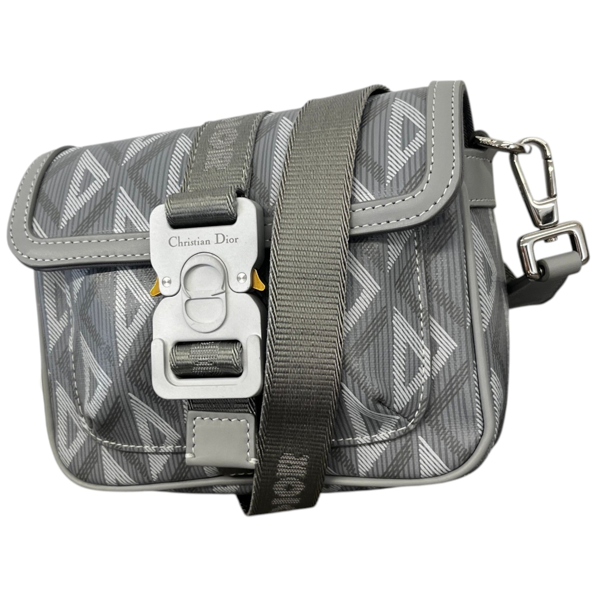 Men's Mini Dior Hit The Road Messenger Bag Grey
