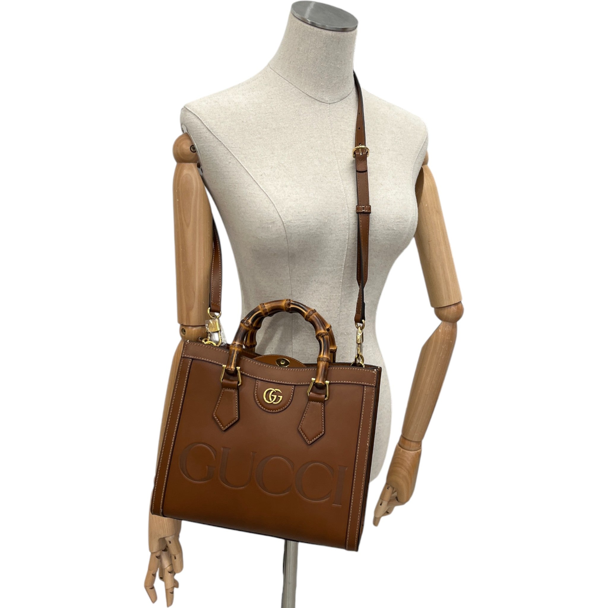 Women's Borsa Diana Bamboo Bag Brown