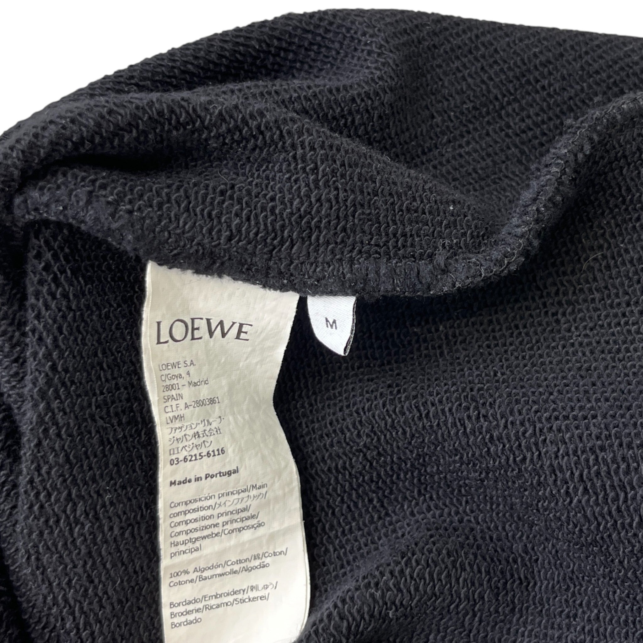 Men's Embroidered Logo Sweatshirt Black Size M