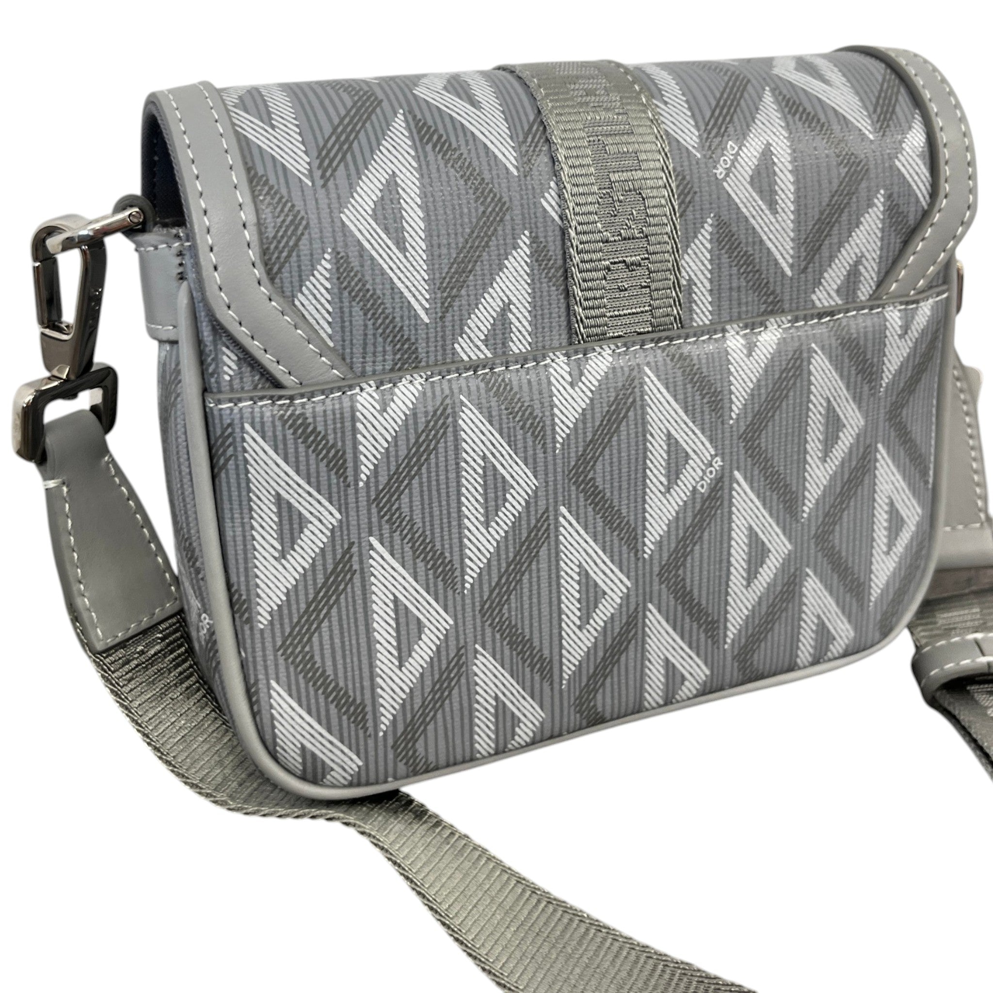 Men's Mini Dior Hit The Road Messenger Bag Grey