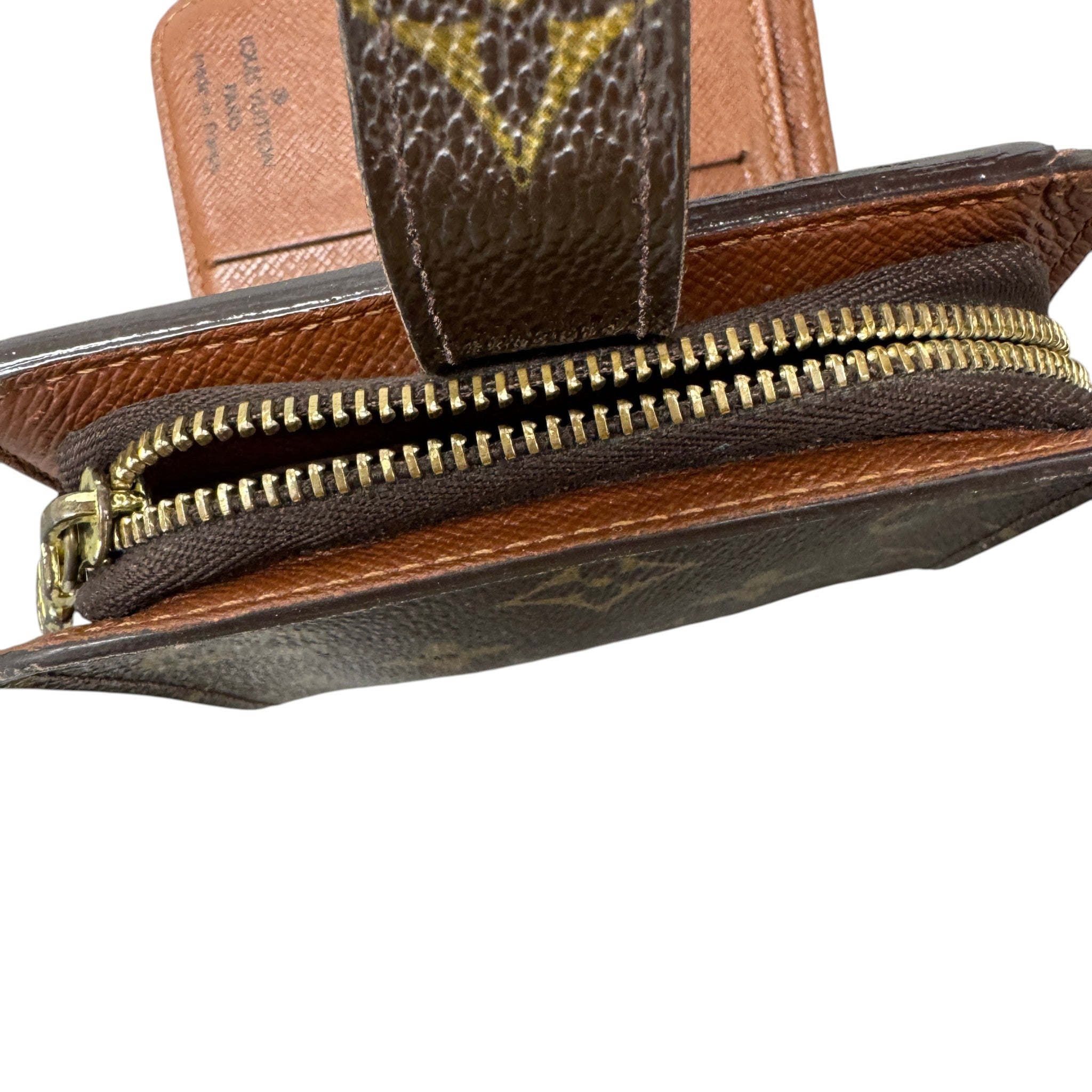 Women's Monogram Compact Zip Wallet Brown
