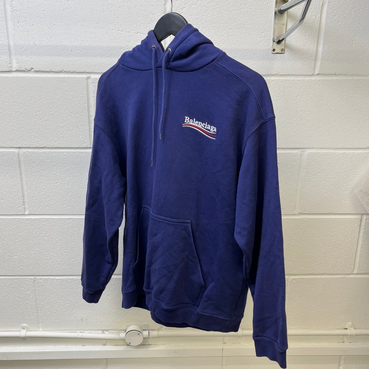 Men's Political Campaign Logo Hoodie Blue Size S