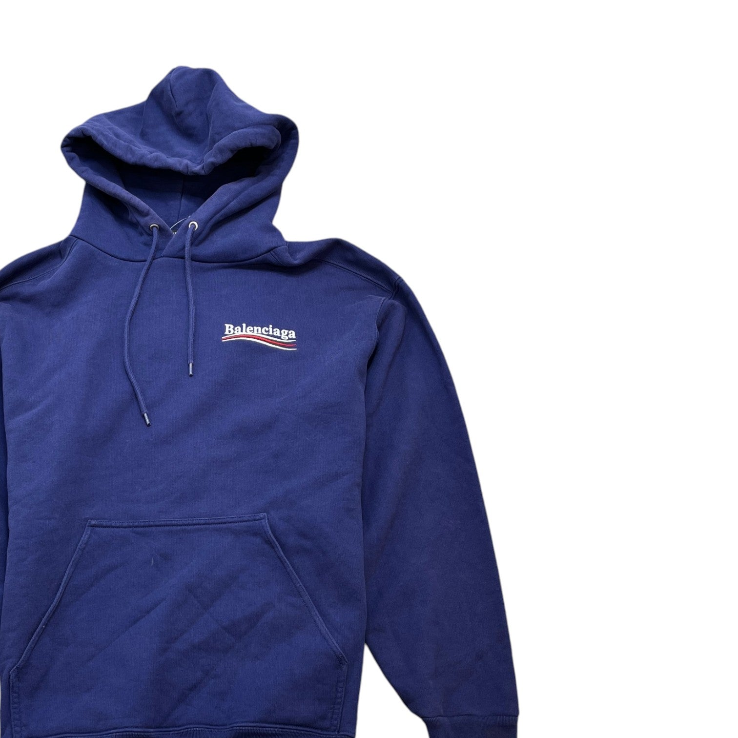 Men's Political Campaign Logo Hoodie Blue Size S